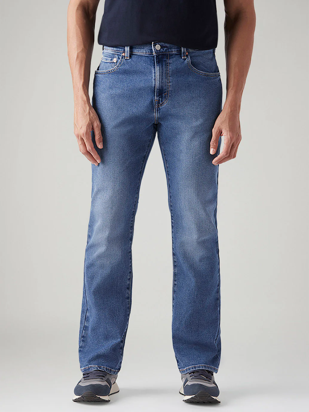 Men's 517 Blue Bootcut Fit Mid Rise Jeans - Image 3