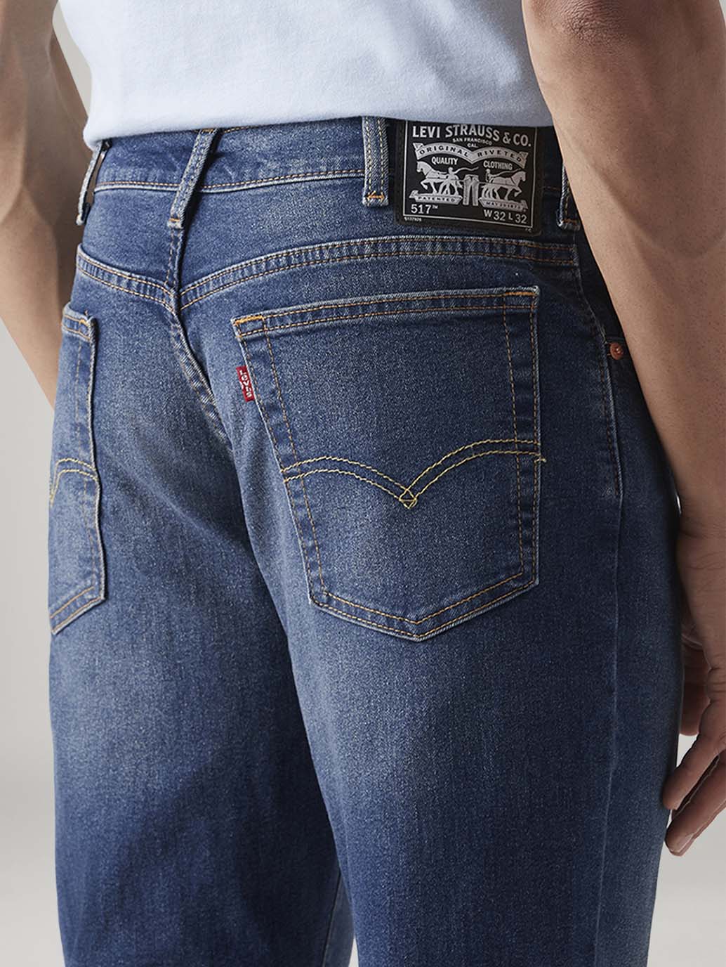 Men's 517 Blue Bootcut Fit Mid Rise Jeans - Image 6