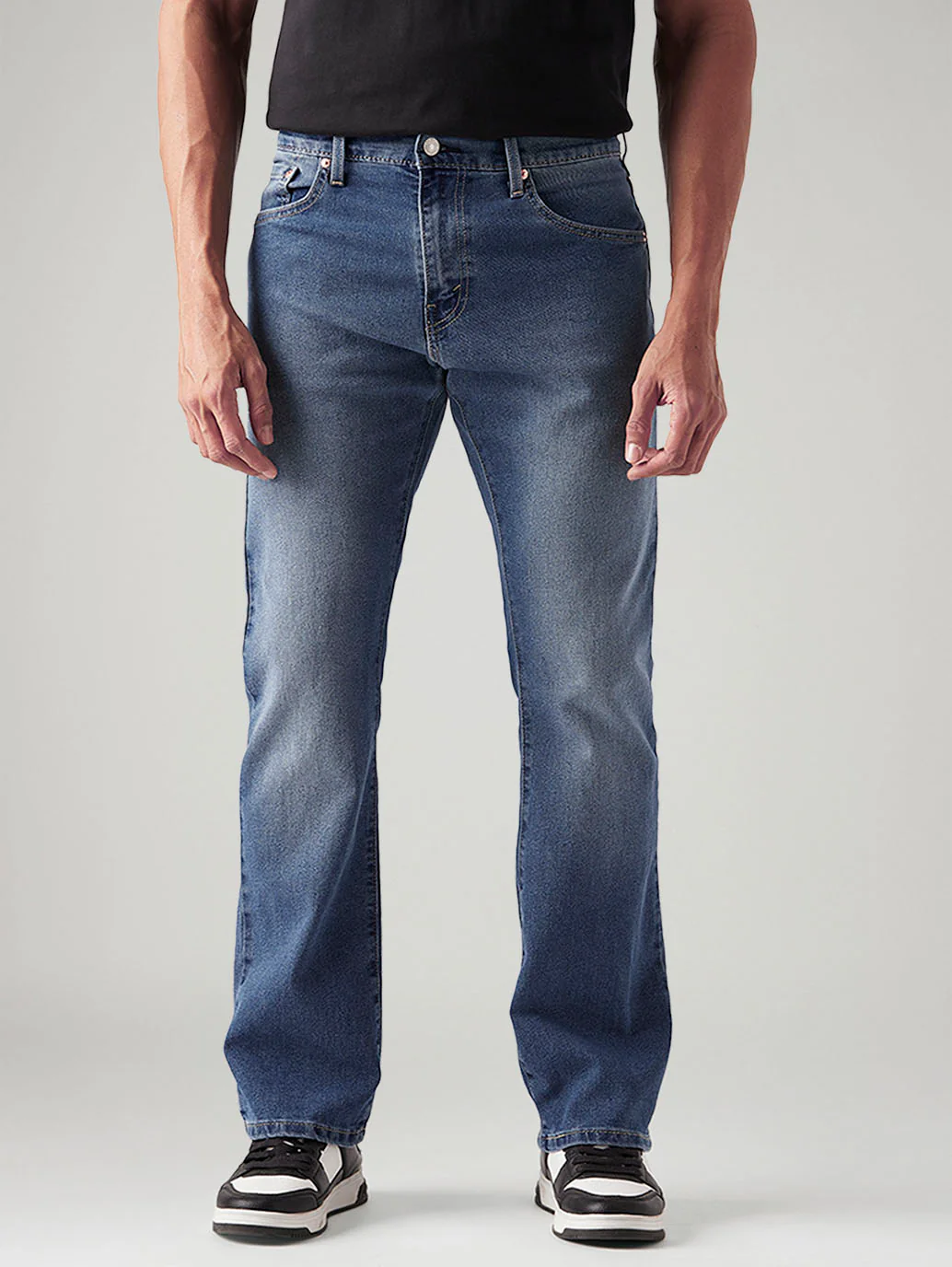 Men's 517 Blue Bootcut Fit Mid Rise Jeans - Image 3