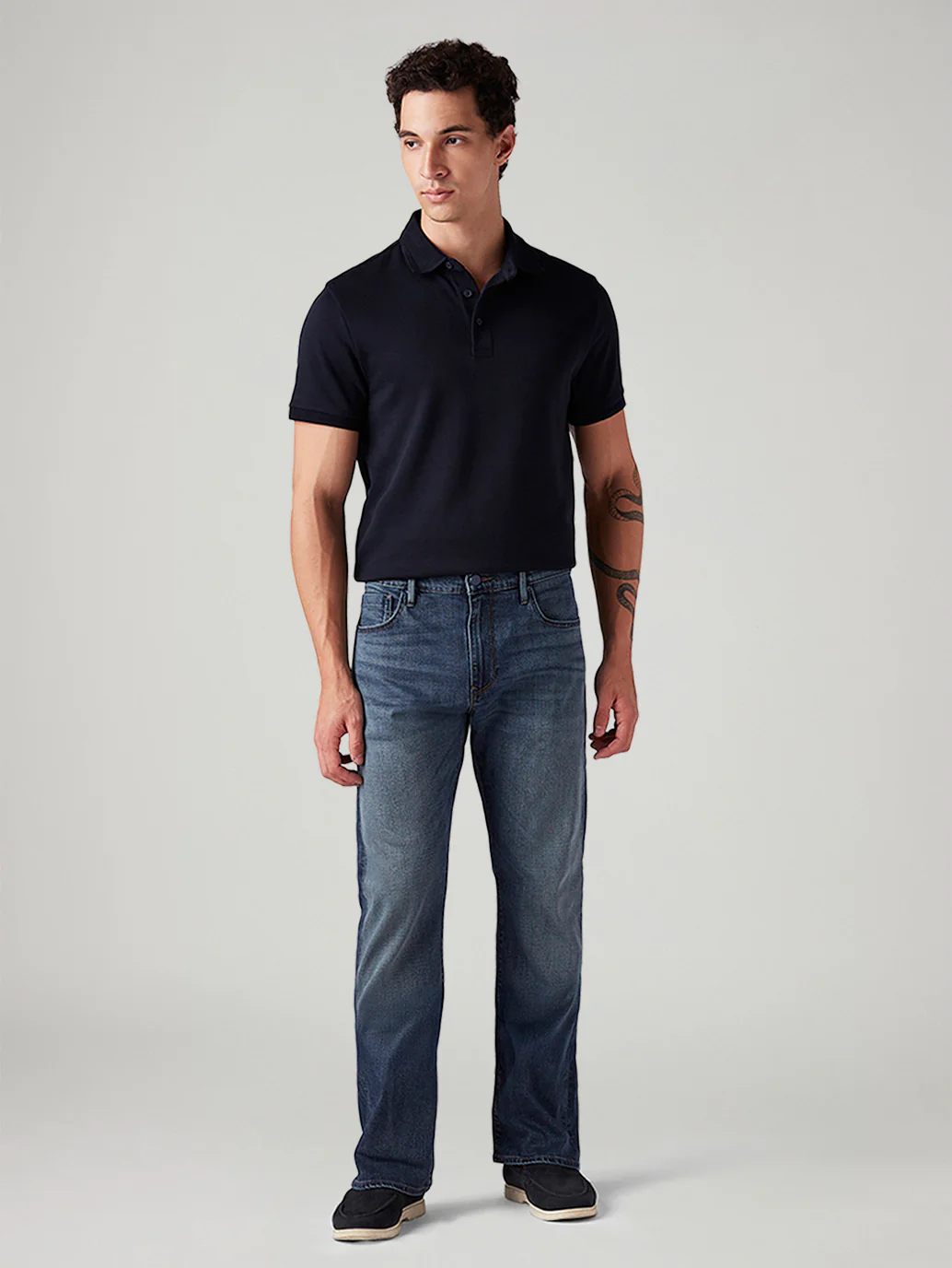 Men's 517 Blue Bootcut Fit Mid Rise Jeans - Image 2