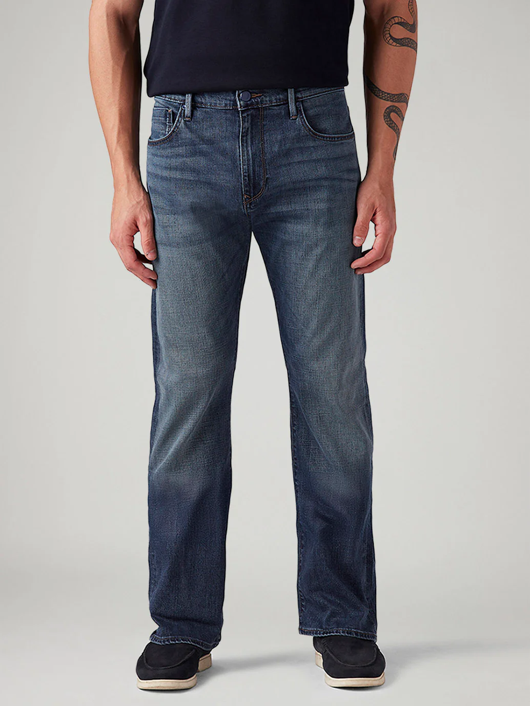 Men's 517 Blue Bootcut Fit Mid Rise Jeans - Image 3