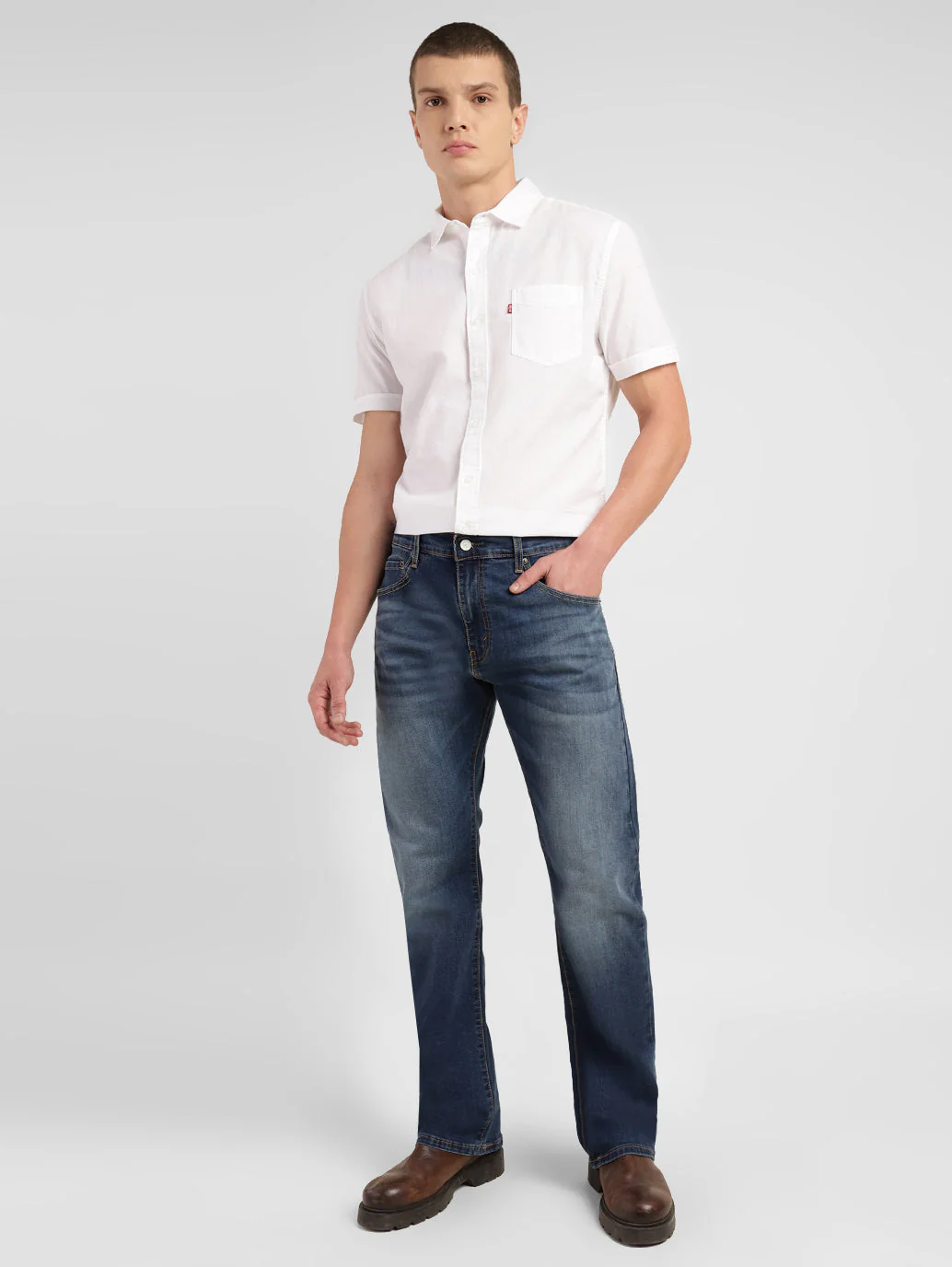 Men's 517 Blue Bootcut Fit Mid Rise Jeans - Image 2
