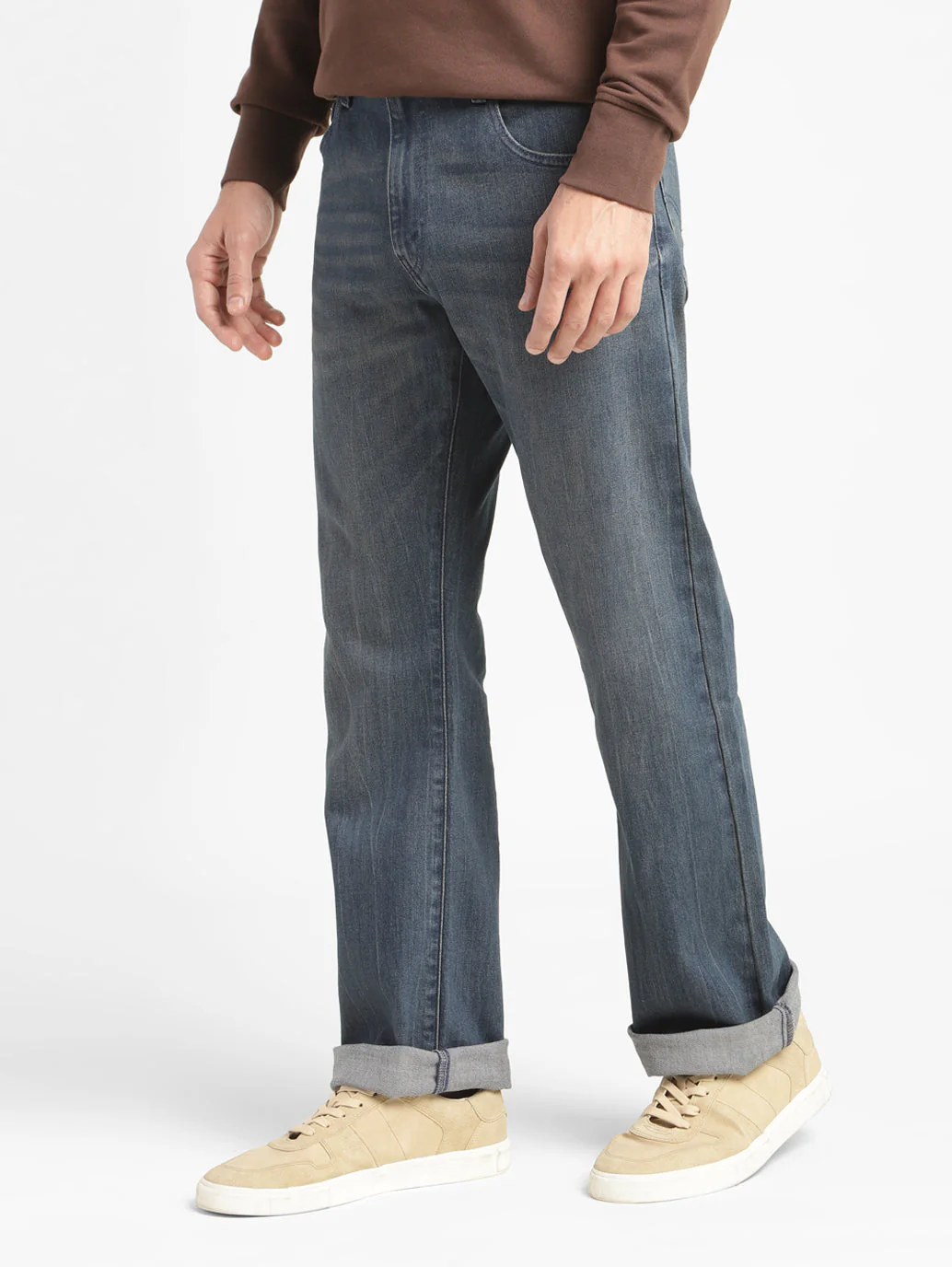 Men's 517 Blue Bootcut Fit Mid Rise Jeans - Image 5