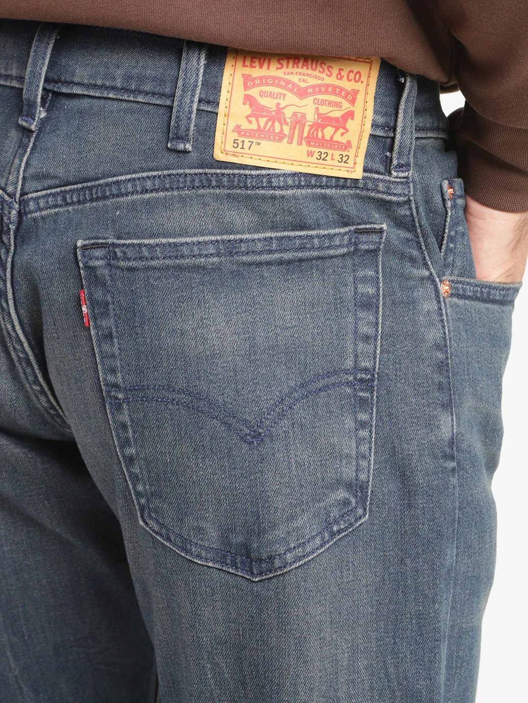 Men's 517 Blue Bootcut Fit Mid Rise Jeans - Image 7