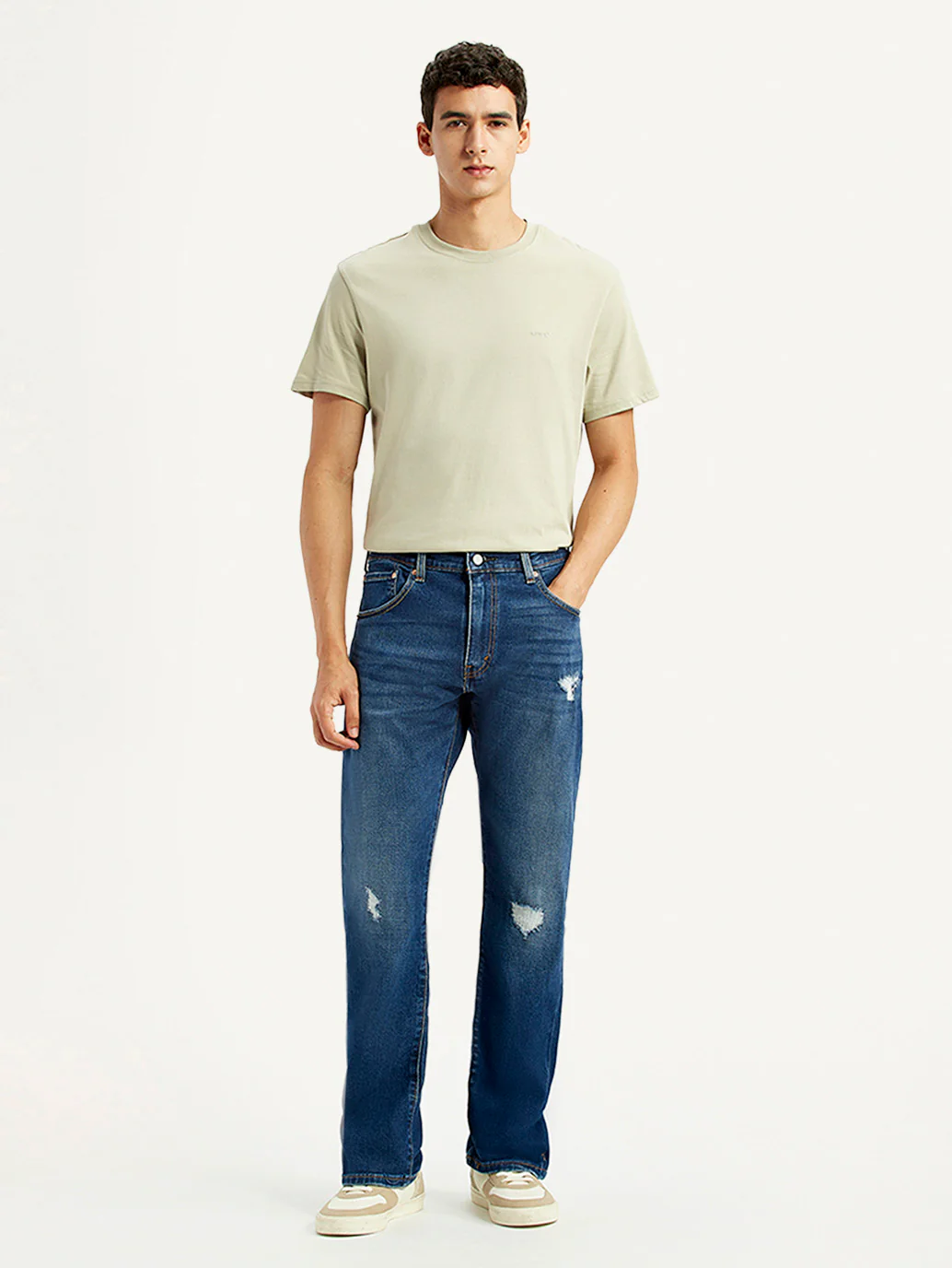 Men's 517 Blue Bootcut Fit Mid Rise Jeans
