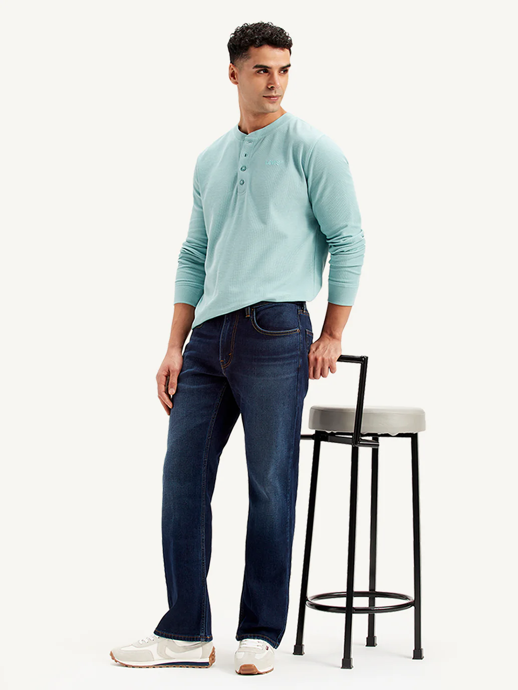 Men's 517 Dark Blue Bootcut Fit Mid Rise Jeans