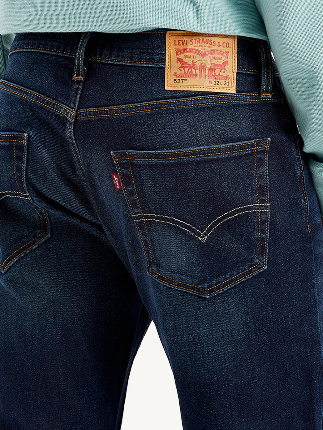 Men's 517 Dark Blue Bootcut Fit Mid Rise Jeans - Image 5