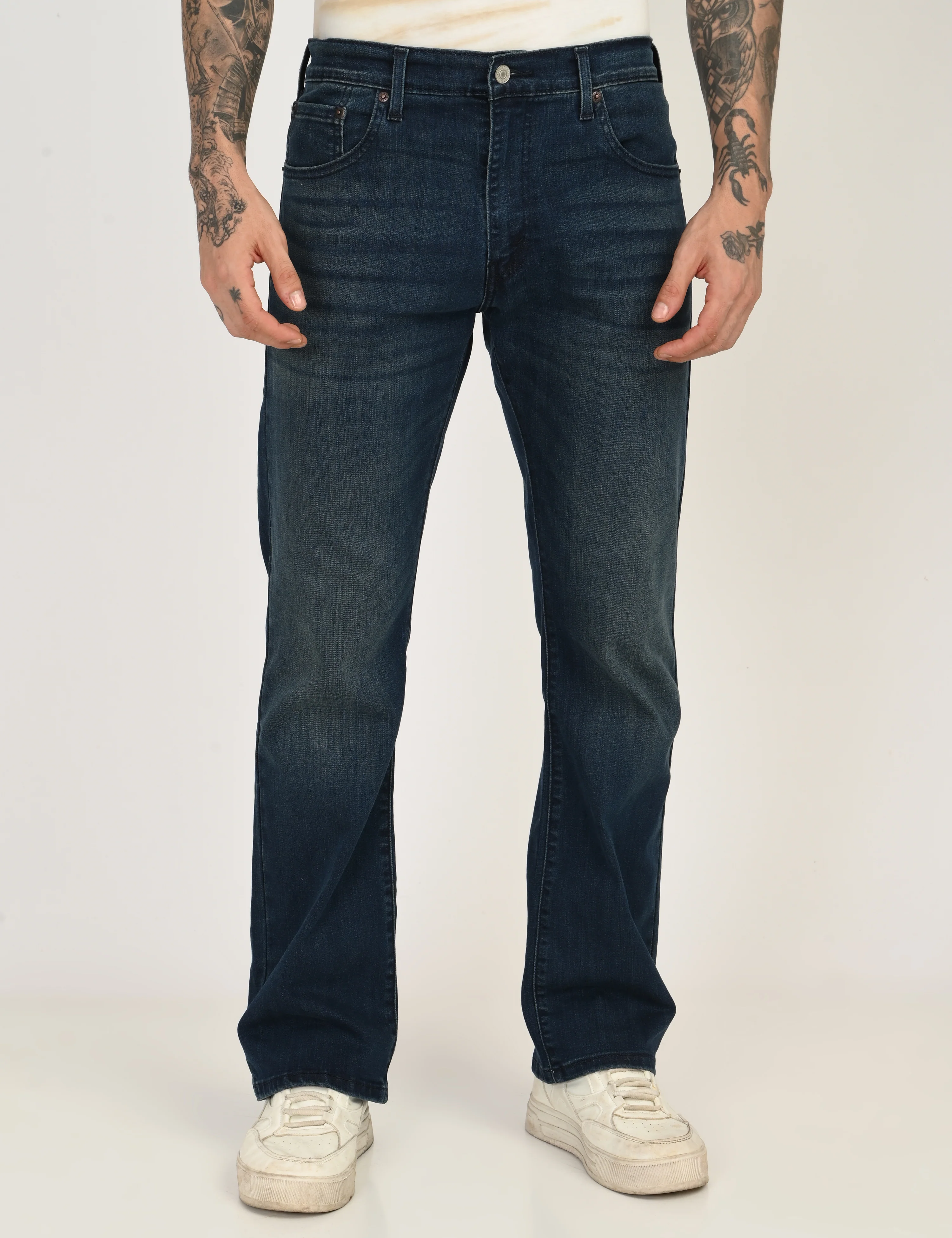 Men's 517 Bootcut Fit Dark Blue Mid Rise Jeans
