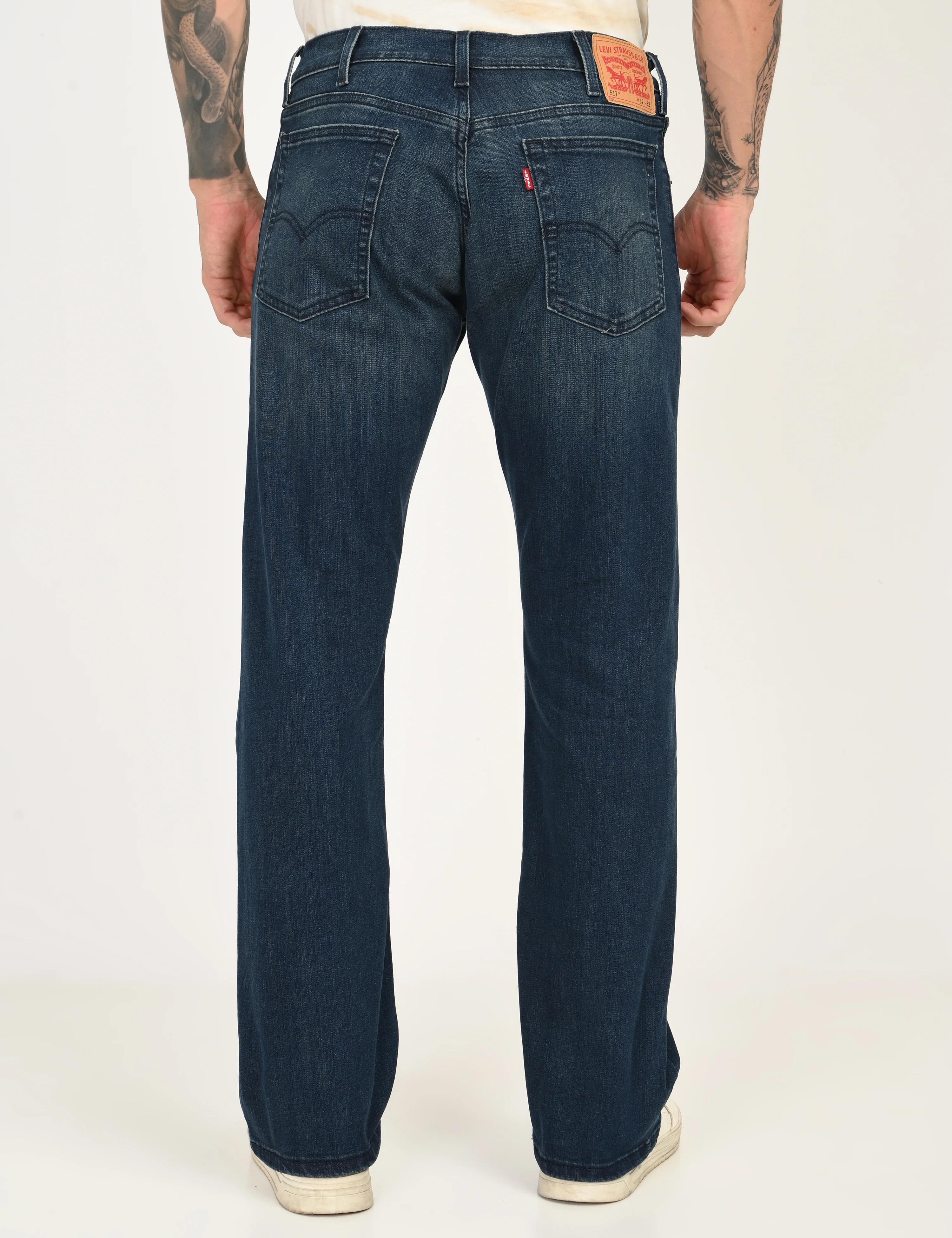 Men's 517 Bootcut Fit Dark Blue Mid Rise Jeans - Image 6
