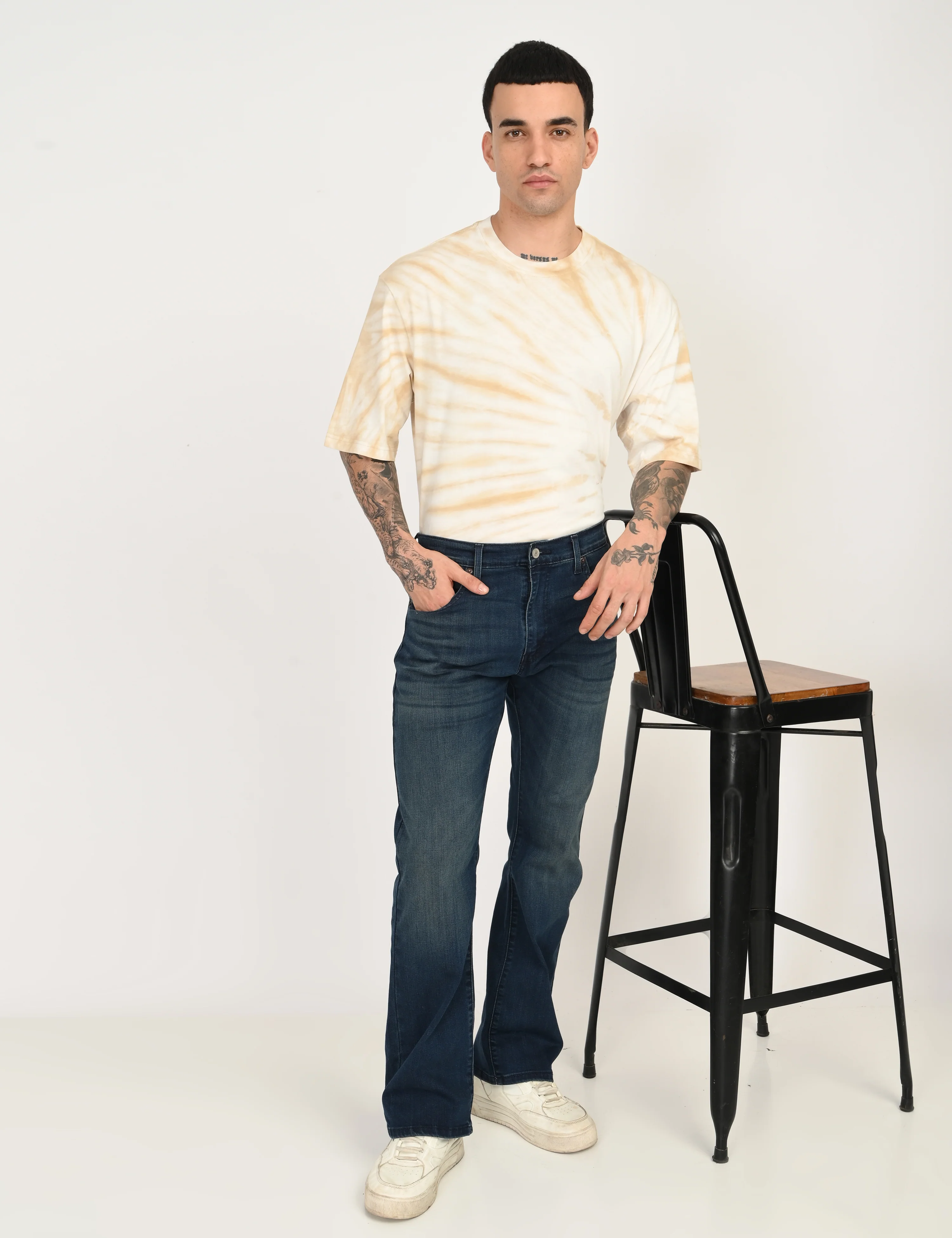 Men's 517 Bootcut Fit Dark Blue Mid Rise Jeans - Image 8