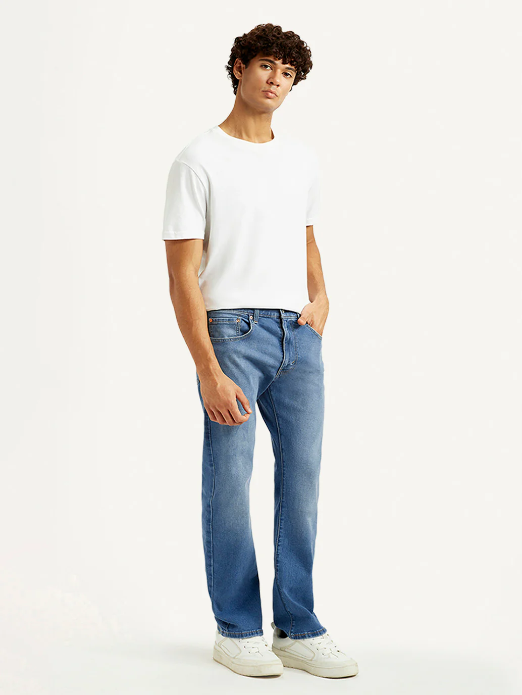 Men's 517 Med Indigo Bootcut Fit Mid Rise Jeans - Image 7