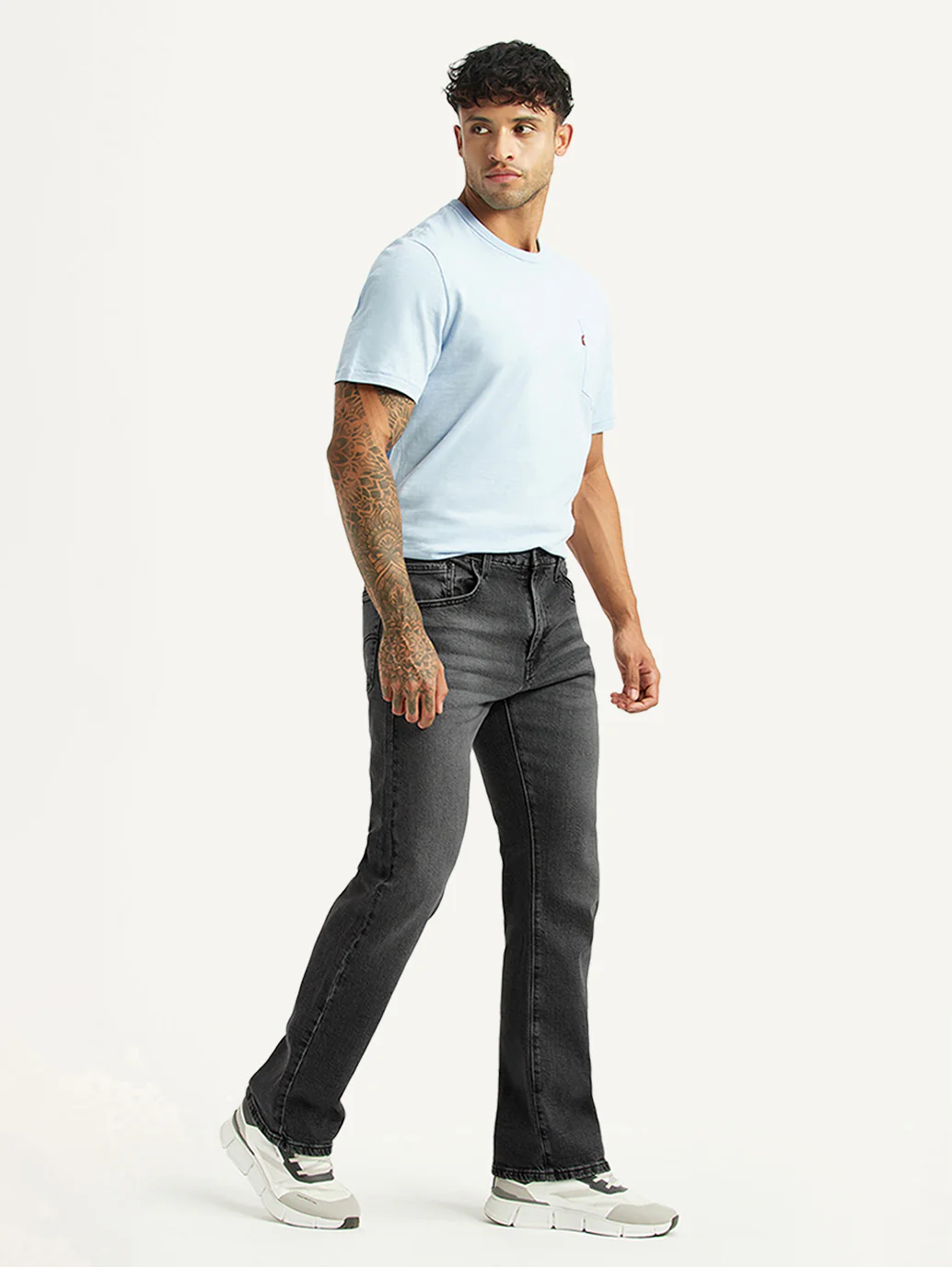 Men's 517 Charcoal Grey Bootcut Mid Rise Jeans - Image 6