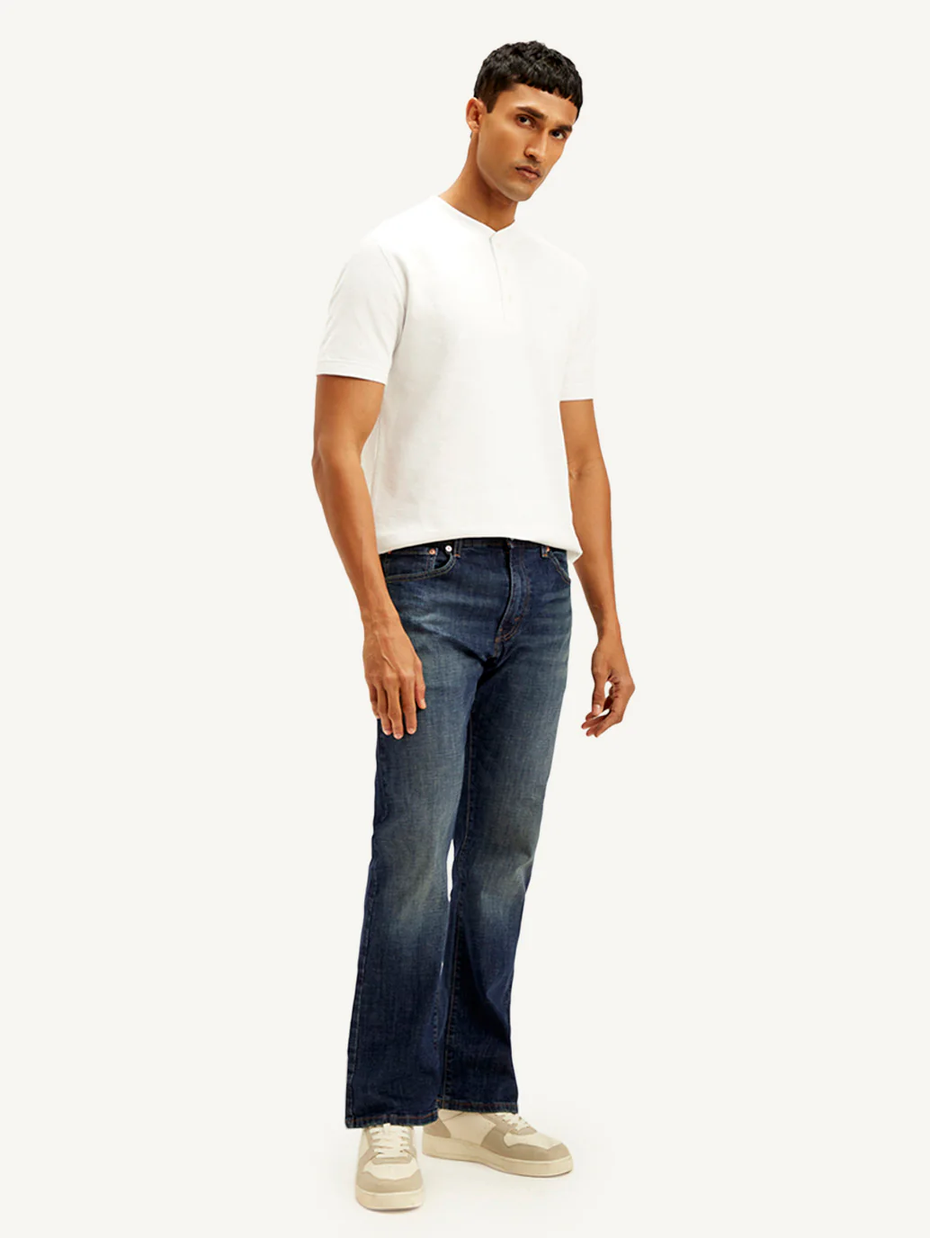 Men's 517 Dark Blue Bootcut Fit Mid Rise Jeans - Image 6