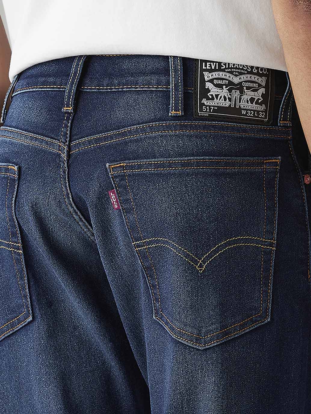 Men's 517 Dark Blue Bootcut Mid Rise Jeans - Image 5