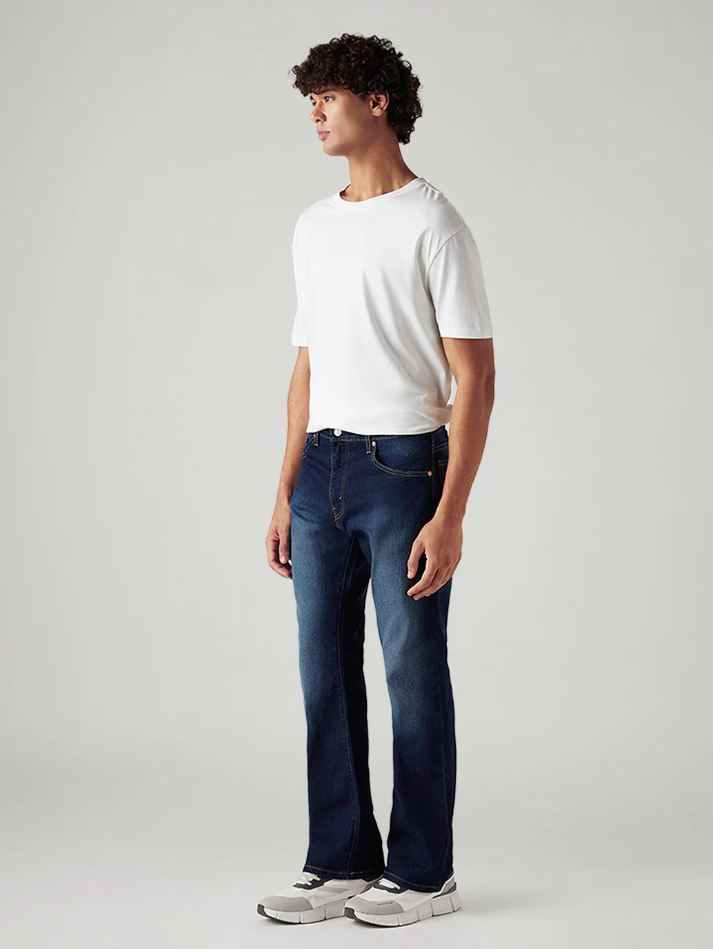 Men's 517 Dark Blue Bootcut Mid Rise Jeans - Image 6