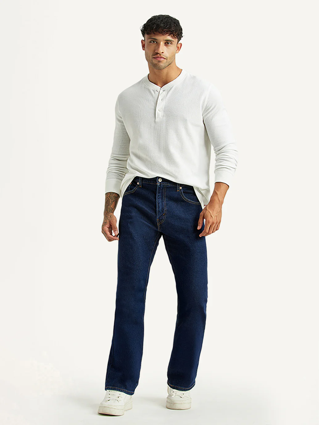 Men's 517 Dark Blue Bootcut Mid Rise Jeans