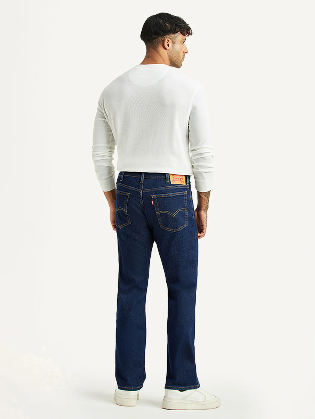 Men's 517 Dark Blue Bootcut Mid Rise Jeans - Image 3