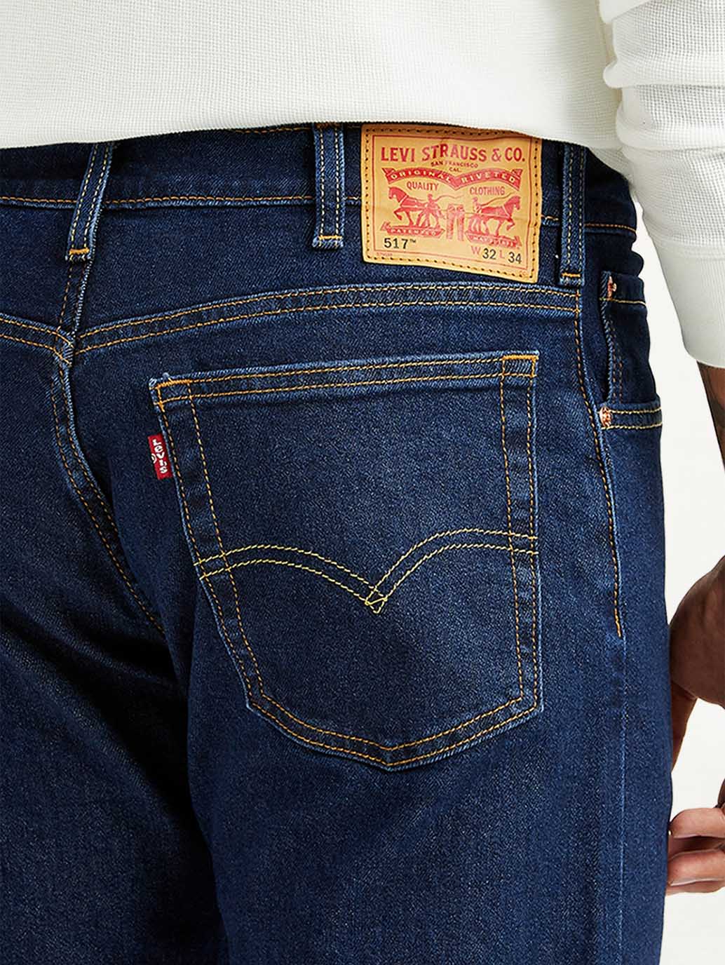 Men's 517 Dark Blue Bootcut Mid Rise Jeans - Image 5