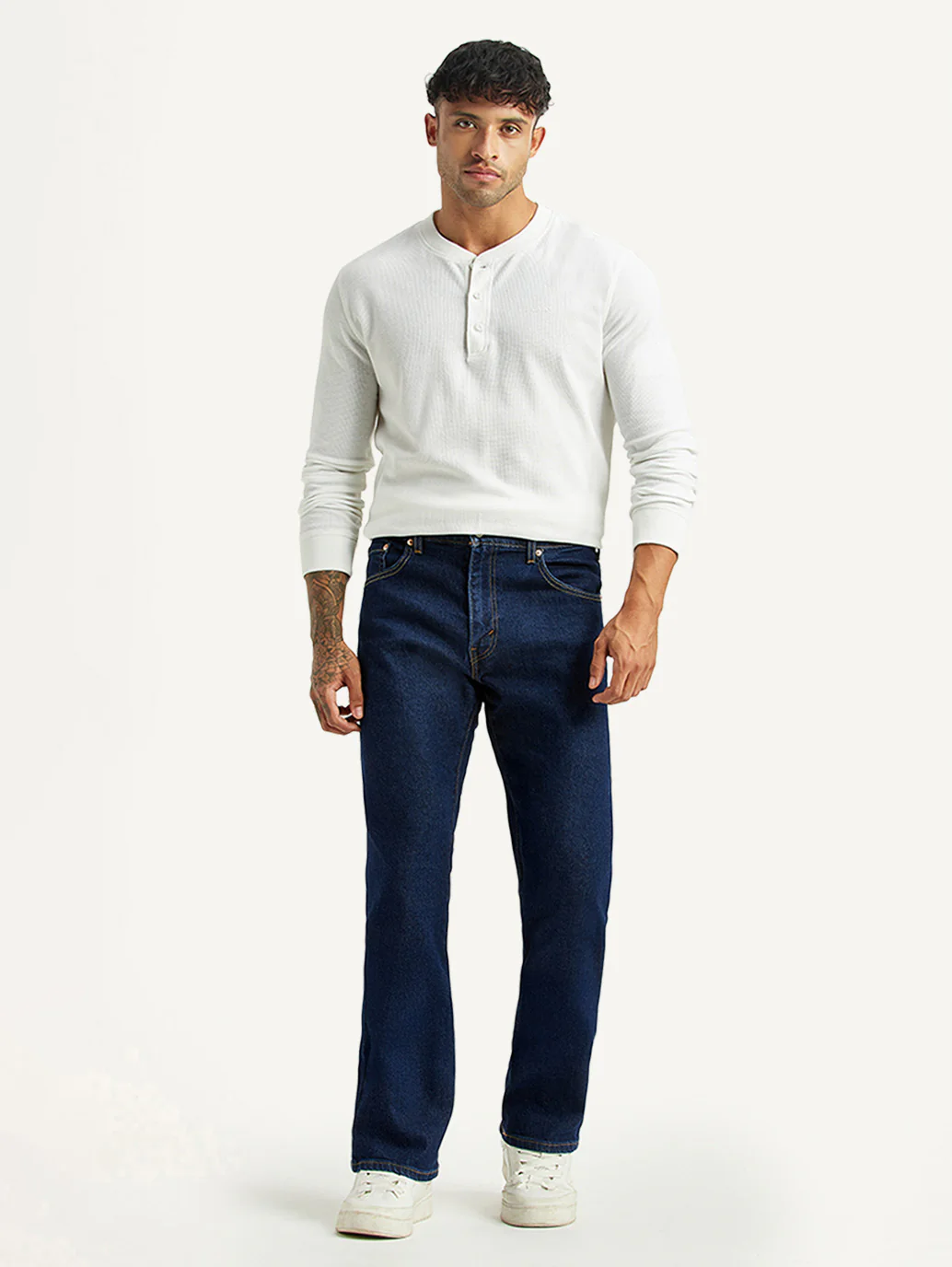 Men's 517 Dark Blue Bootcut Mid Rise Jeans - Image 7