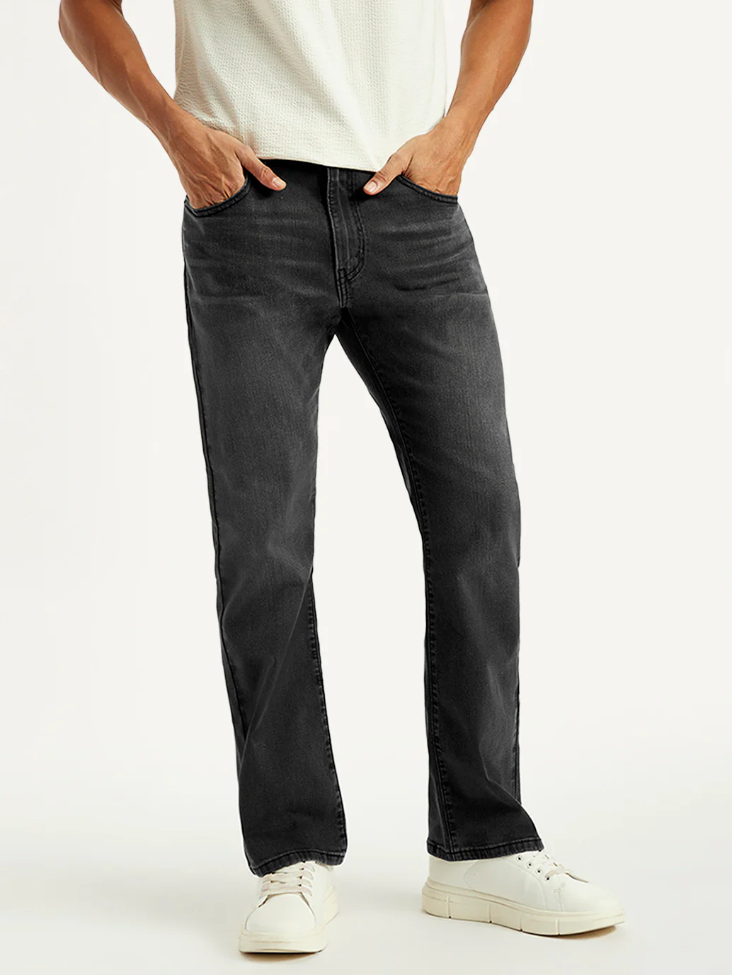 Men's 517 Charcoal Grey Bootcut Fit Mid Rise Jeans - Image 6