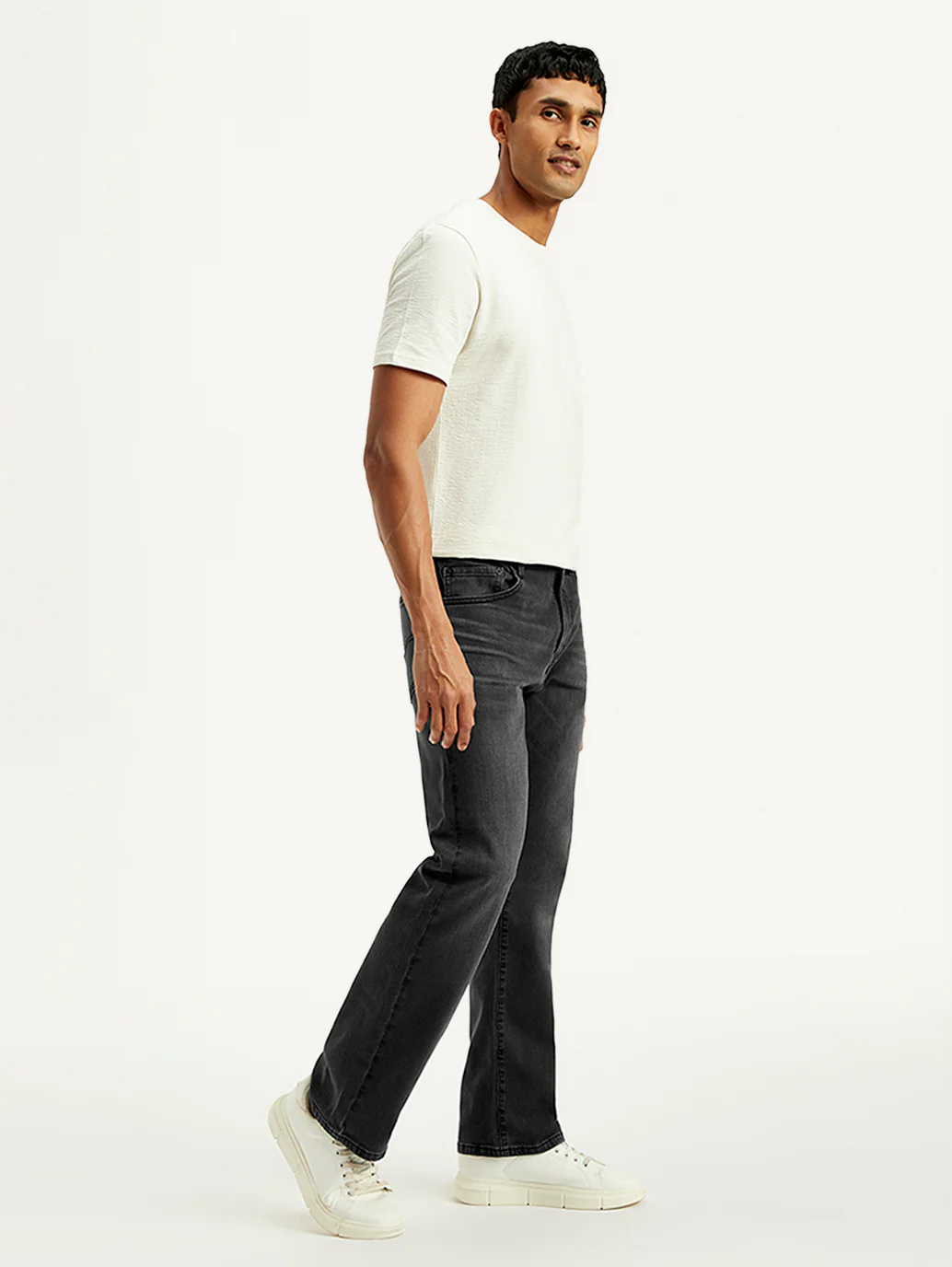 Men's 517 Charcoal Grey Bootcut Fit Mid Rise Jeans - Image 7