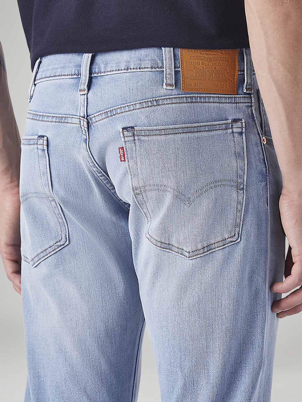 Men's 517 Light Blue Bootcut Fit Mid Rise Hyper Stretch Jeans - Image 5
