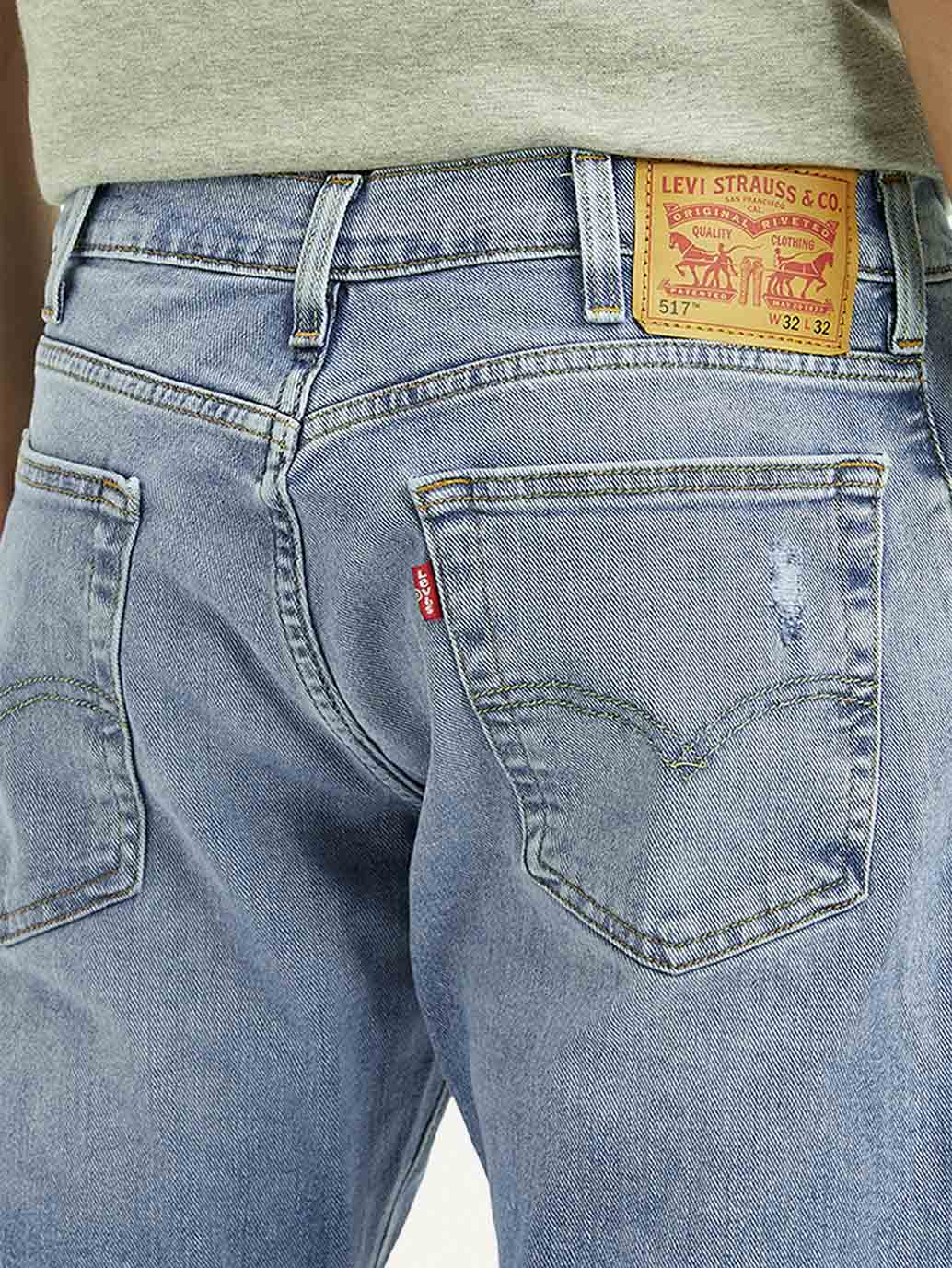 Men's 517 Light Blue Bootcut Fit Mid Rise Jeans - Image 6