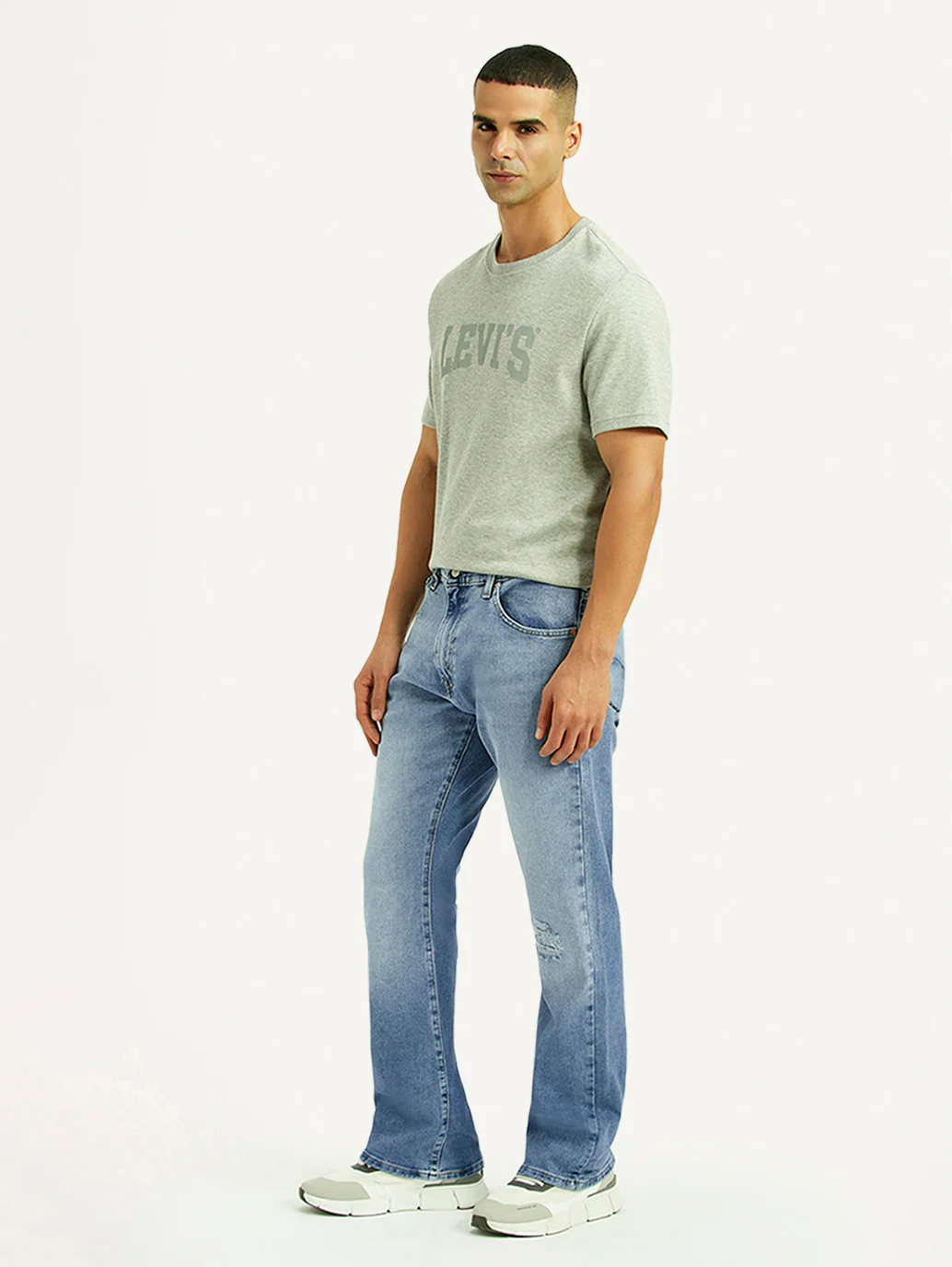 Men's 517 Light Blue Bootcut Fit Mid Rise Jeans - Image 7