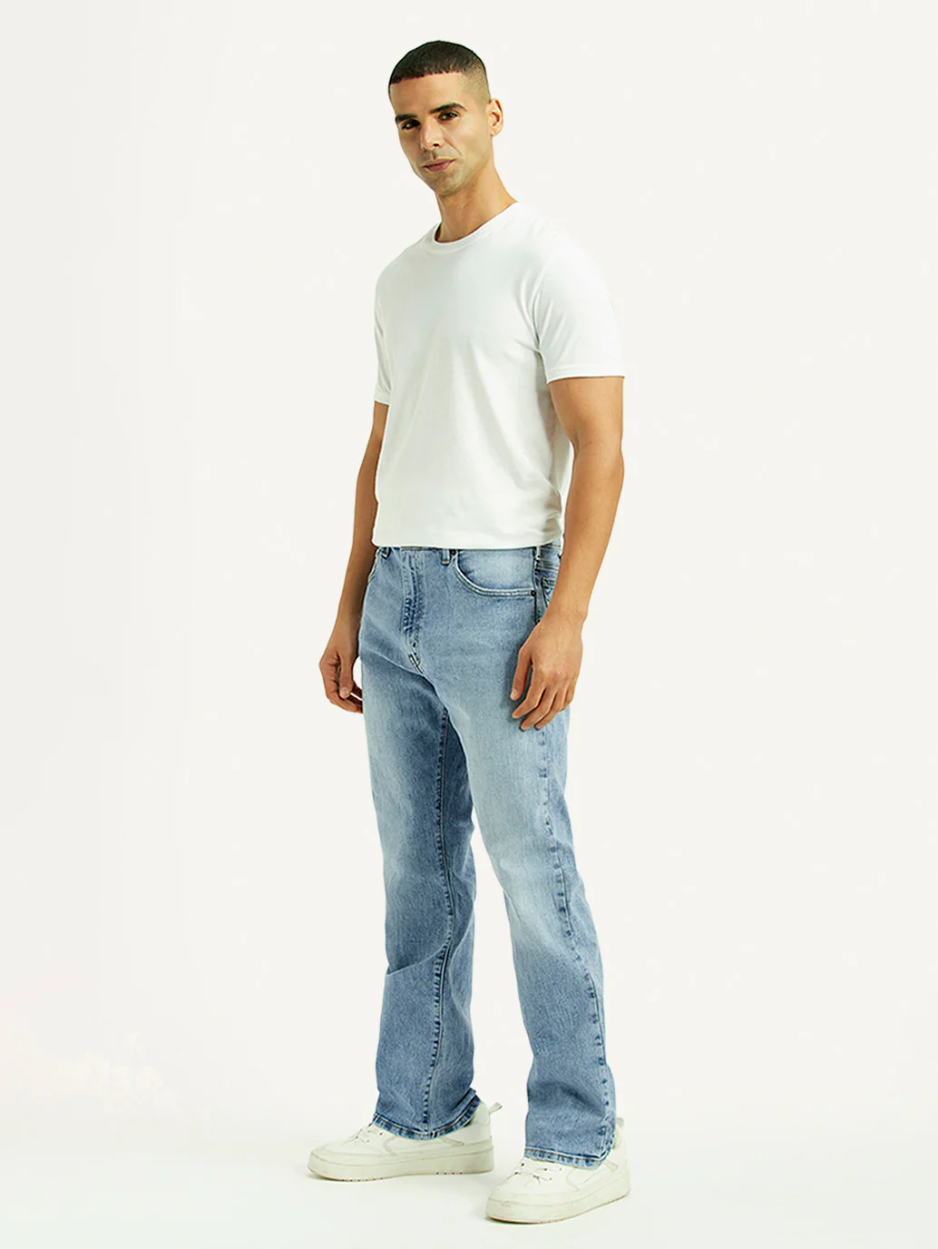 Men's 517 Light Blue Bootcut Fit Mid Rise Jeans - Image 7