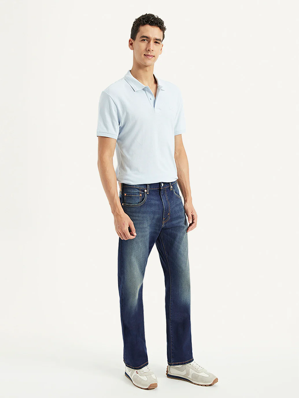 Men's 517 Navy Blue Bootcut Fit Mid Rise Jeans - Image 6