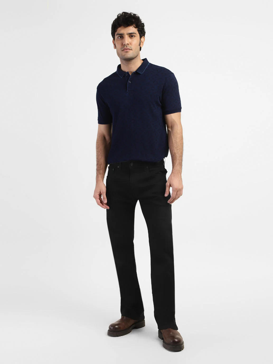 Men's 517 Black Bootcut Fit Mid Rise Jeans