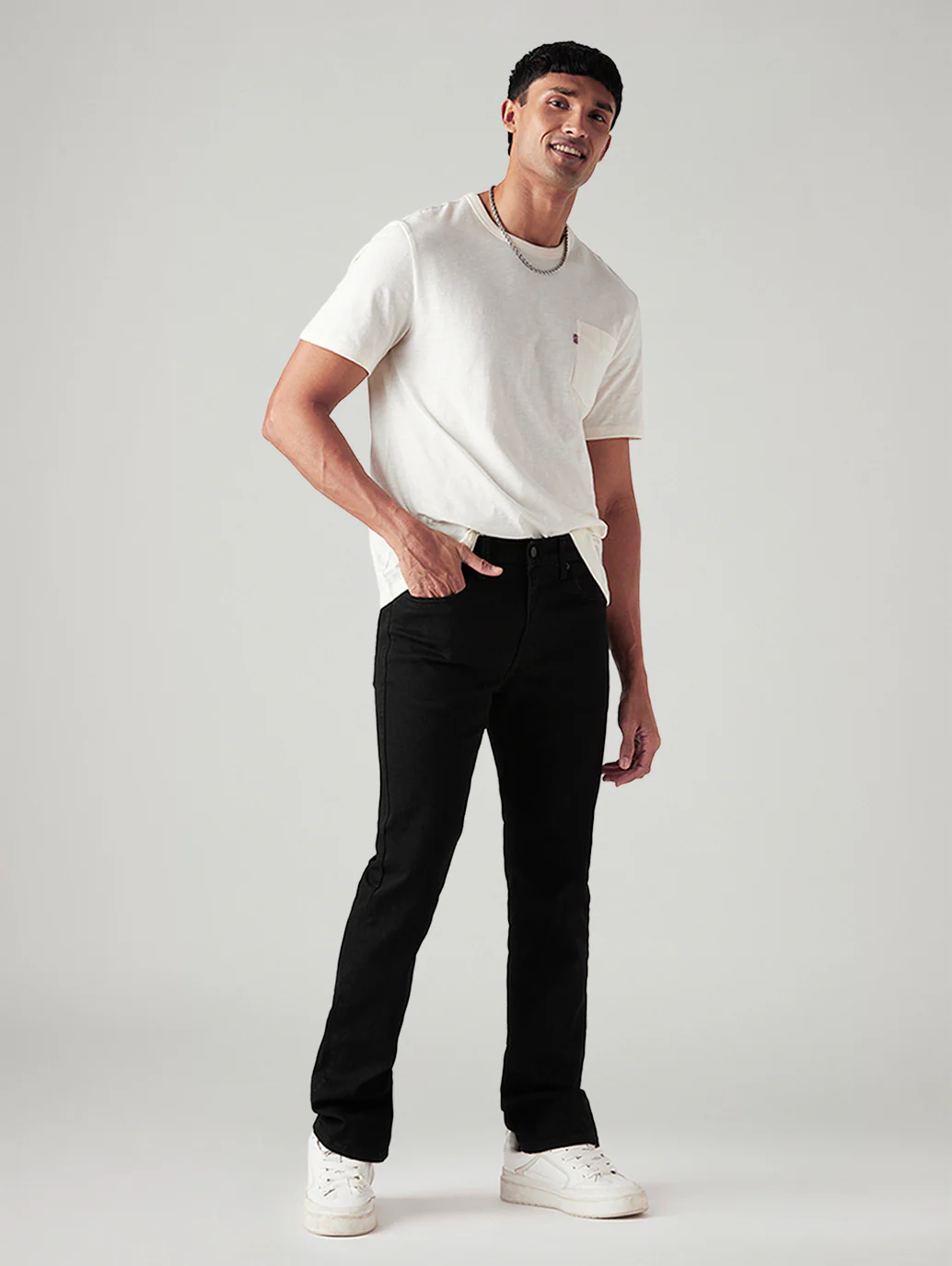Men's 527 Black Bootcut Fit Mid Rise Jeans