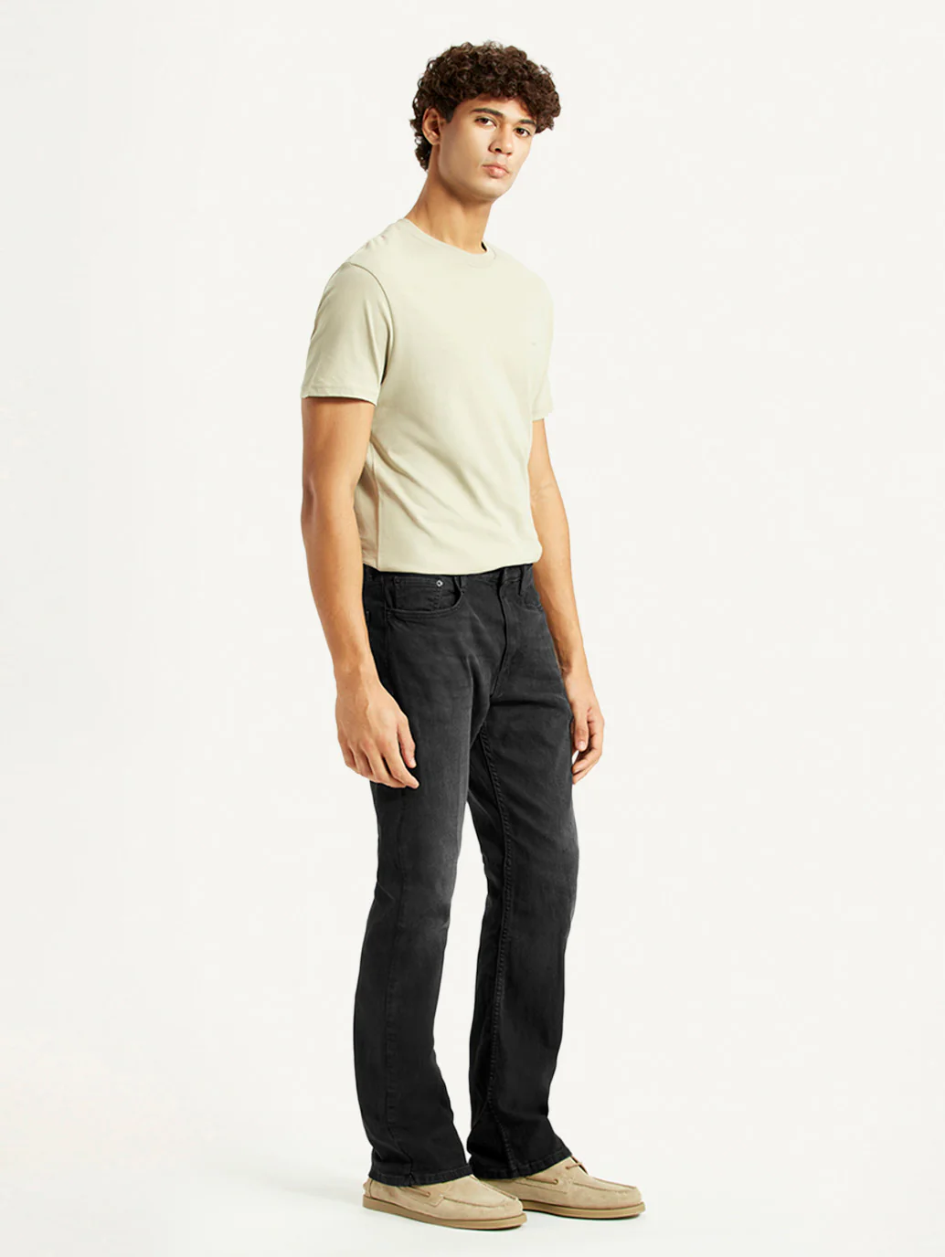 Men's 527 Black Slim Bootcut Fit Mid Rise Jeans - Image 7
