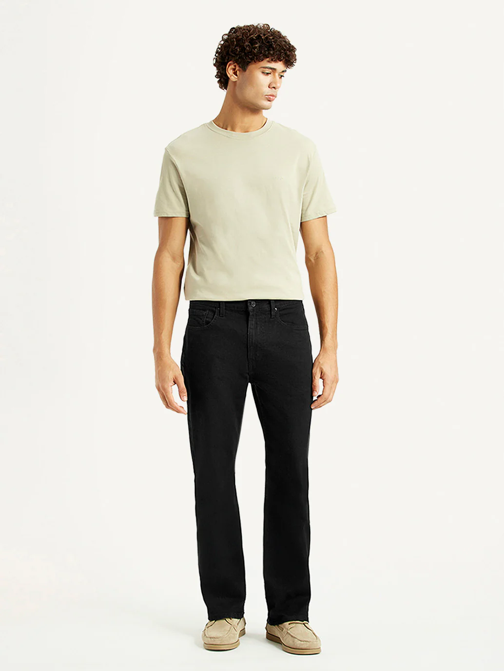 Men's 527 Black Slim Bootcut Fit Mid Rise Jeans - Image 2