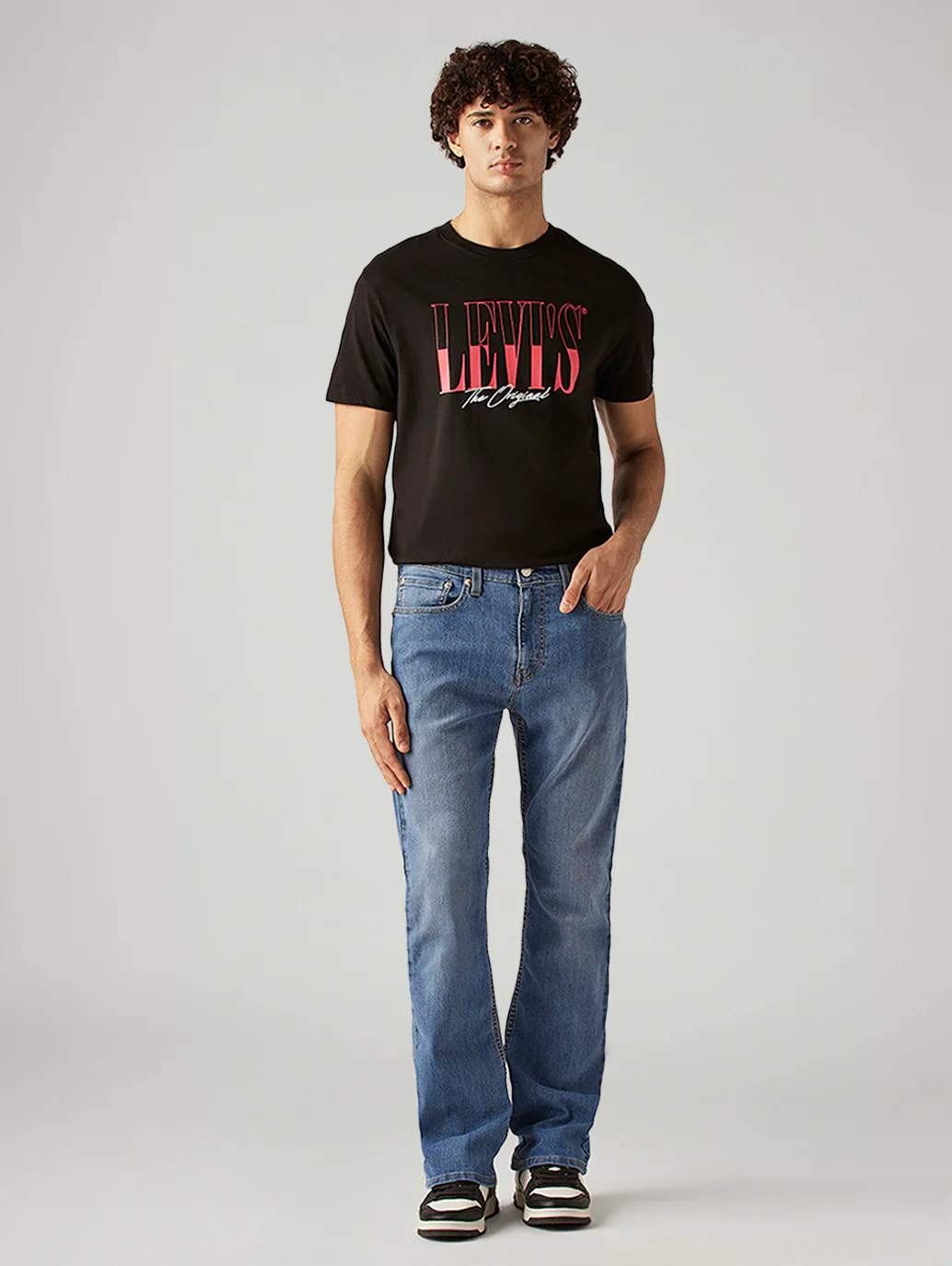 Men's 527 Blue Bootcut Fit Mid Rise Jeans - Image 2