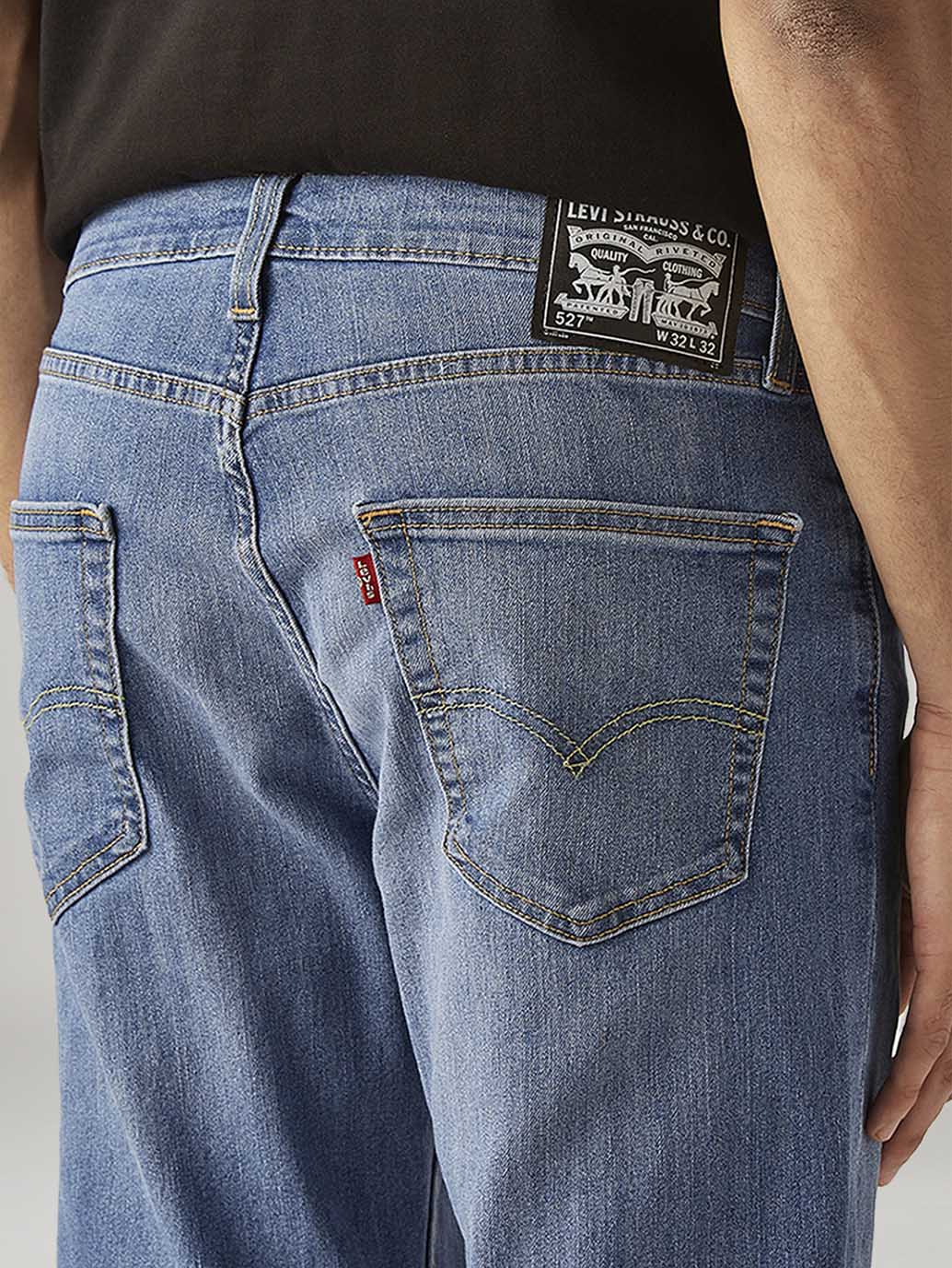 Men's 527 Blue Bootcut Fit Mid Rise Jeans - Image 5
