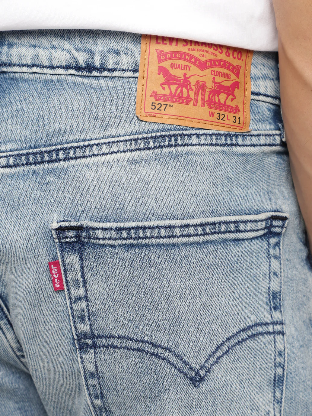 Men's 527 Blue Bootcut Fit Mid Rise Jeans - Image 6