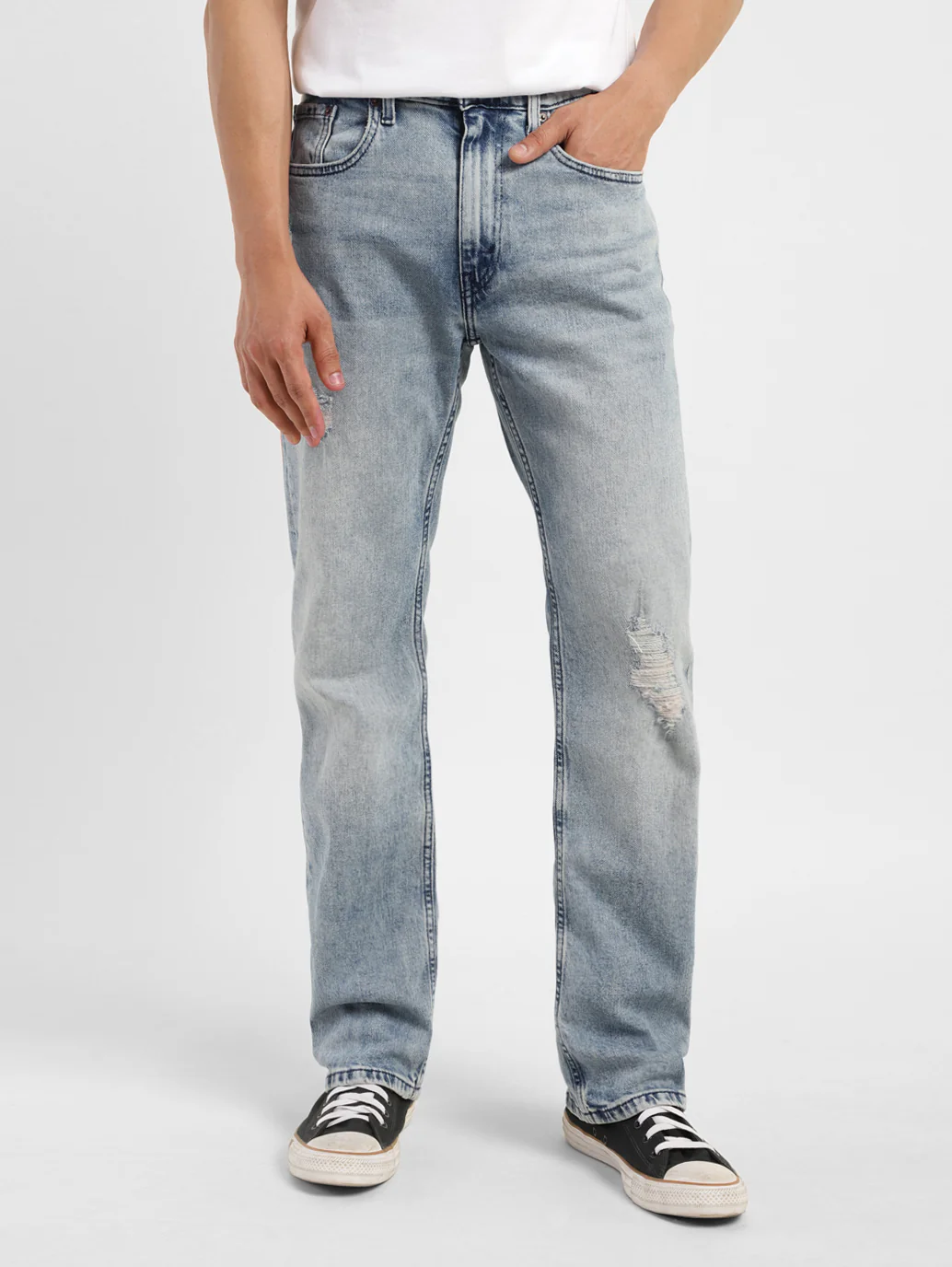 Men's 527 Blue Bootcut Fit Mid Rise Jeans - Image 8