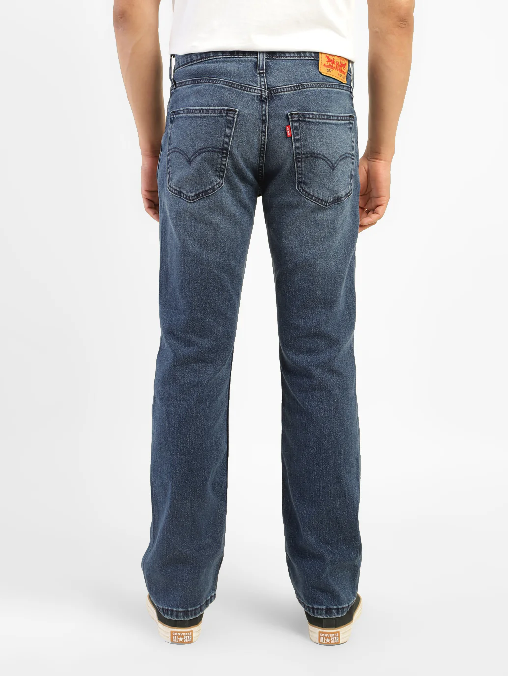 Men's 527 Blue Bootcut Fit Mid Rise Jeans - Image 3