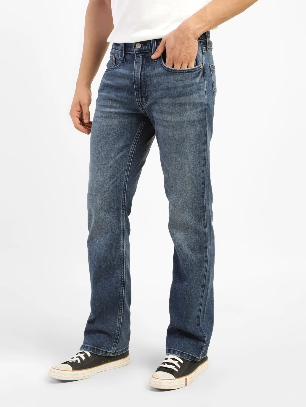 Men's 527 Blue Bootcut Fit Mid Rise Jeans - Image 5