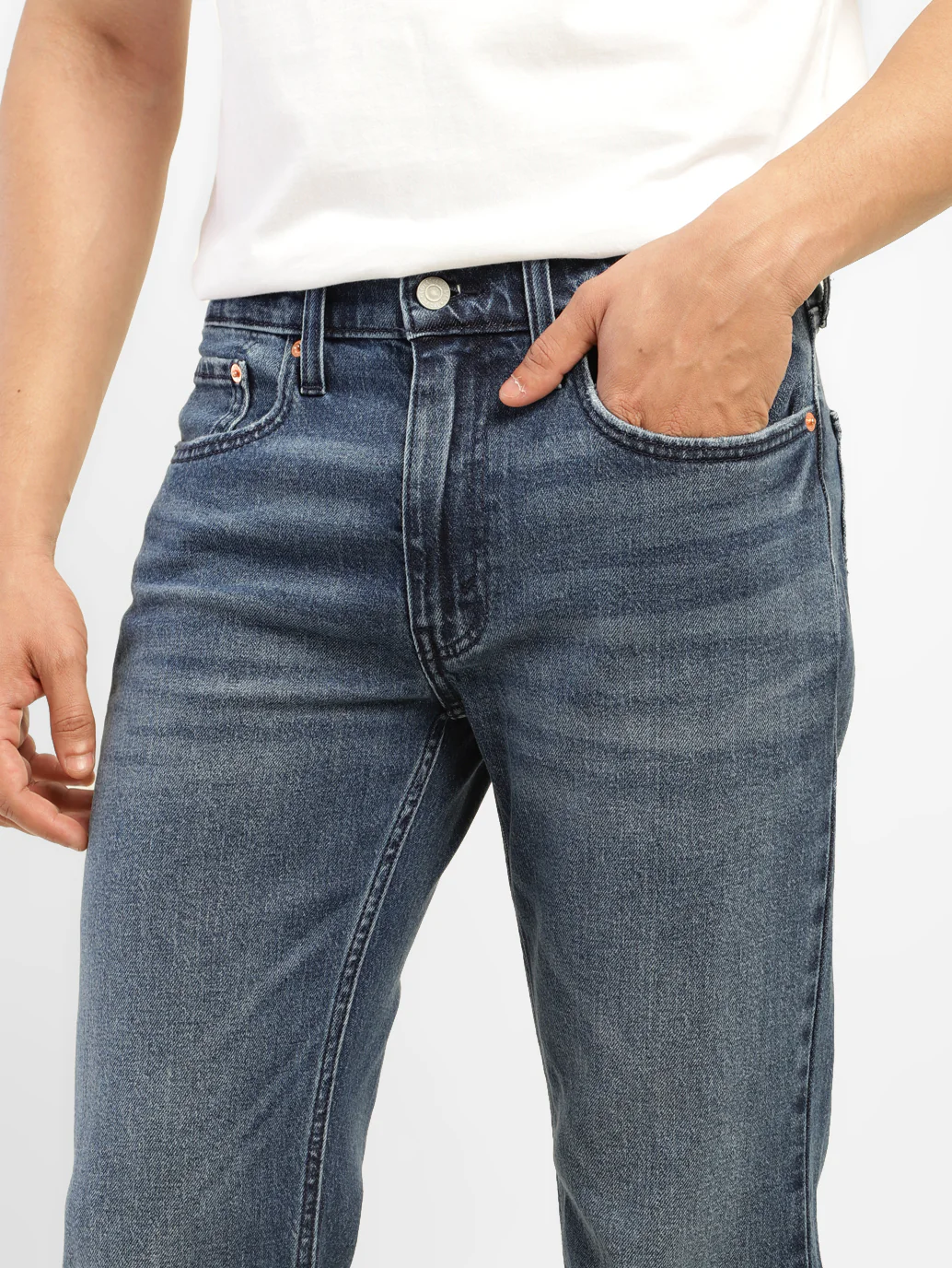 Men's 527 Blue Bootcut Fit Mid Rise Jeans - Image 6