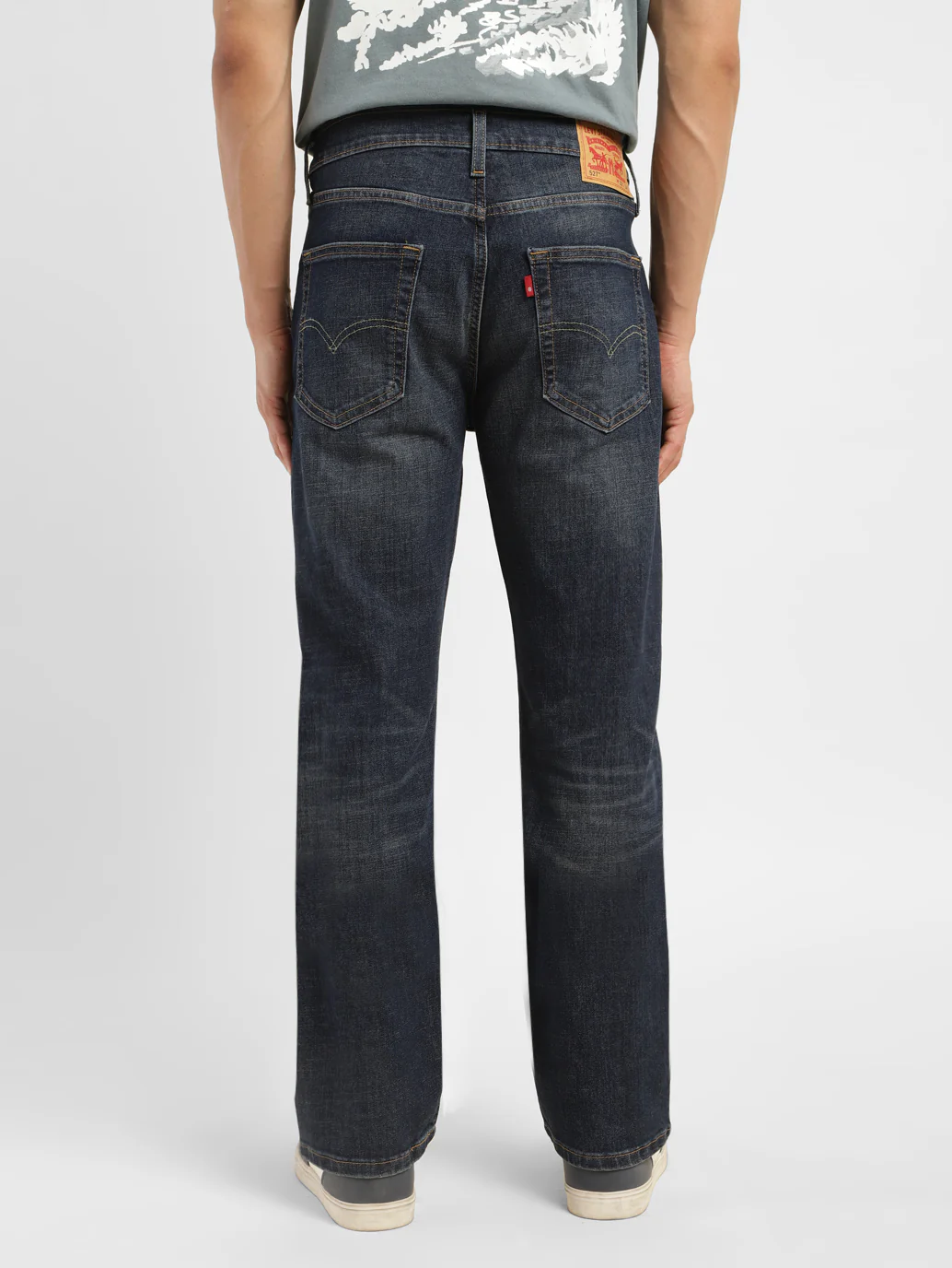 Men's 527 Blue Bootcut Fit Mid Rise Jeans - Image 5