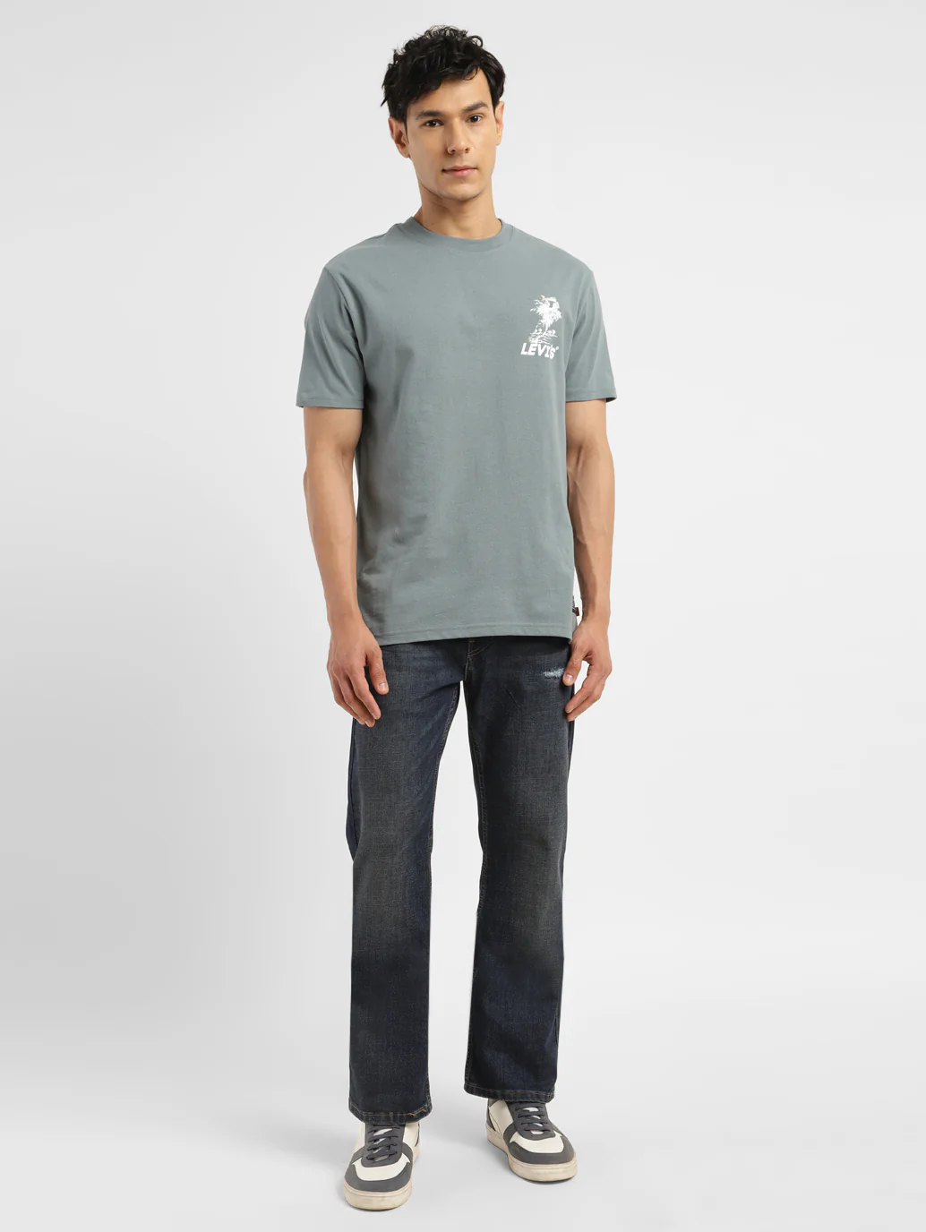 Men's 527 Blue Bootcut Fit Mid Rise Jeans - Image 6