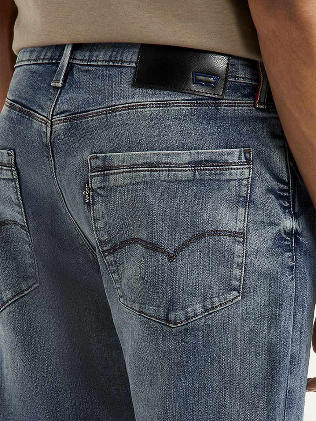 Men's Redloop 527 Blue Slim Bootcut Fit Mid Rise Jeans - Image 6