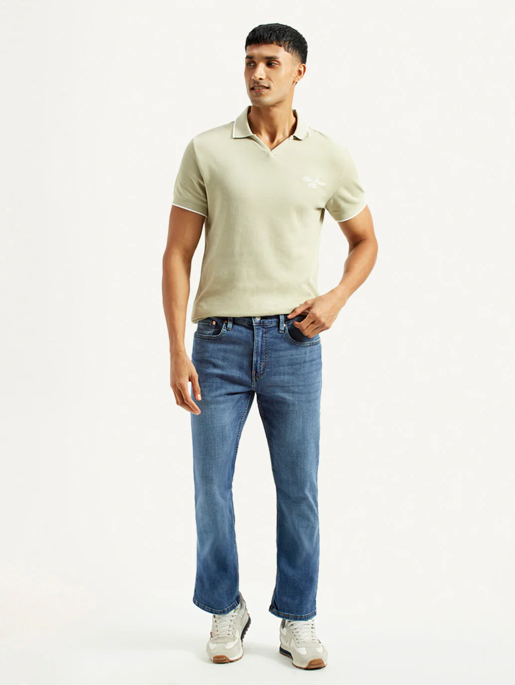 Men's 527 Blue Bootcut Fit Mid Rise Jeans