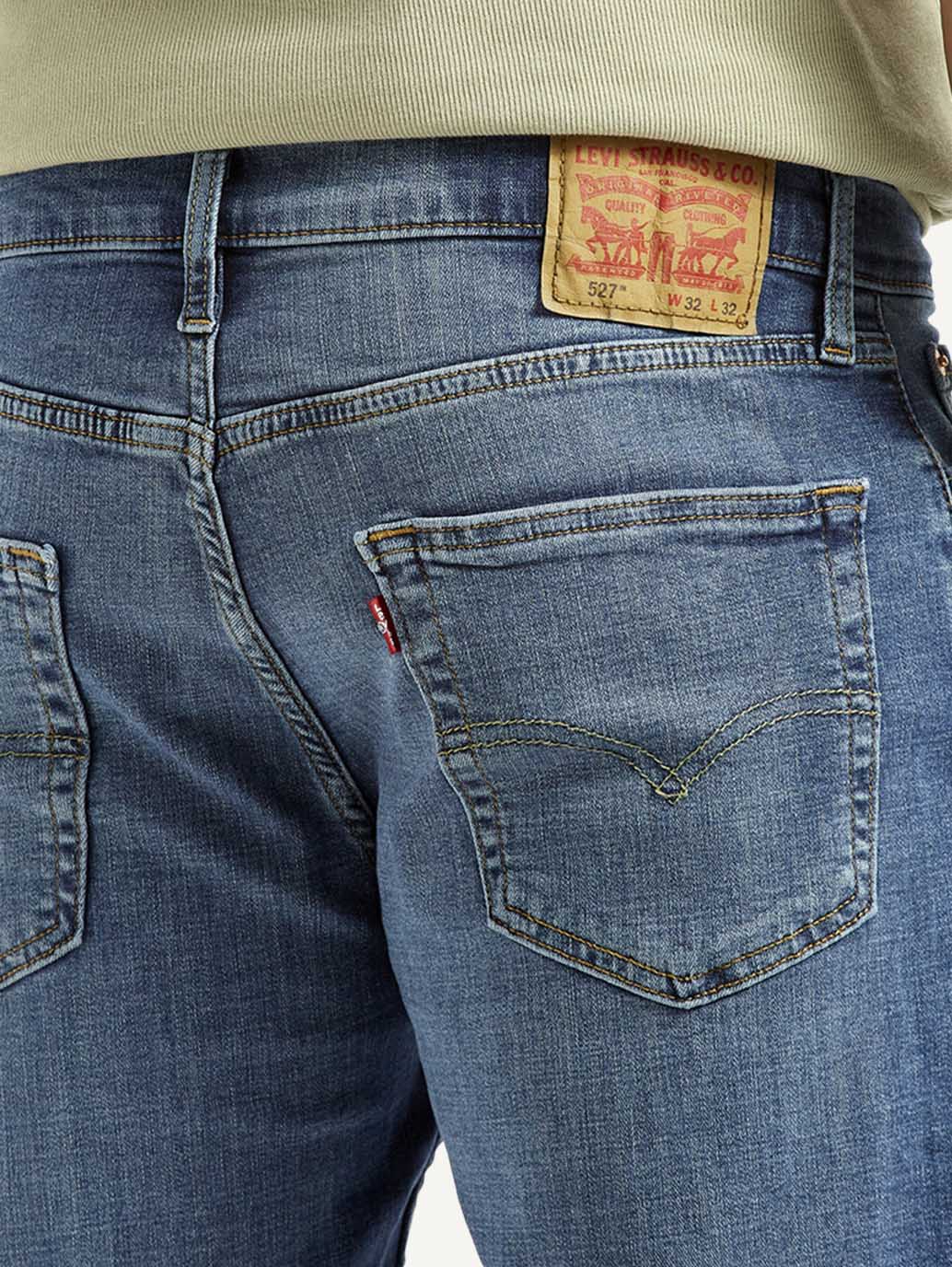 Men's 527 Blue Bootcut Fit Mid Rise Jeans - Image 6