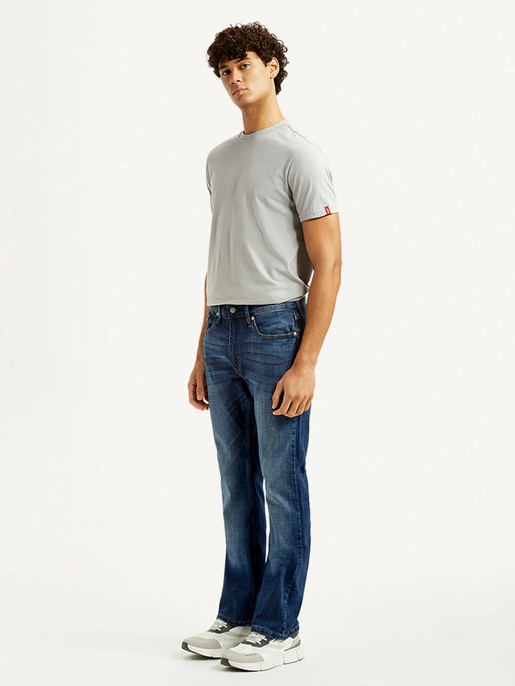 Men's 527 Blue Slim Bootcut Fit Mid Rise Jeans - Image 7