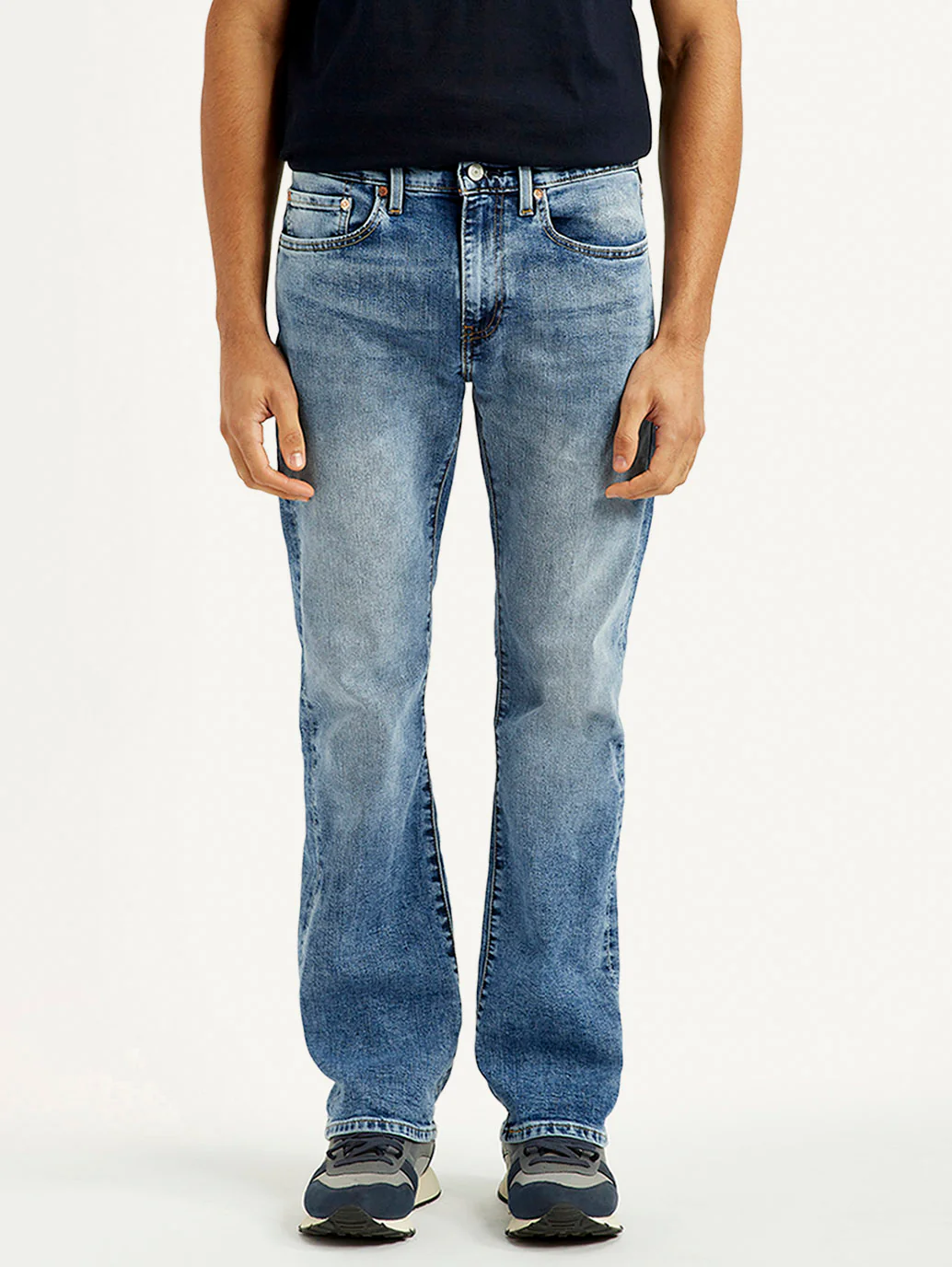 Men's 527 Blue Slim Bootcut Fit Mid Rise Jeans - Image 3