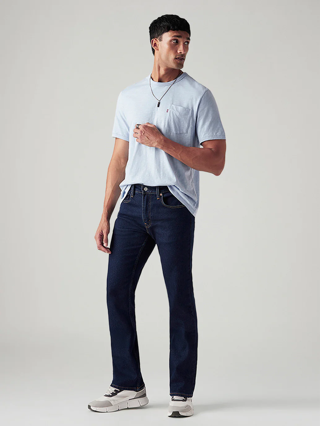 Men's 527 Dark Blue Bootcut Fit Mid Rise Jeans