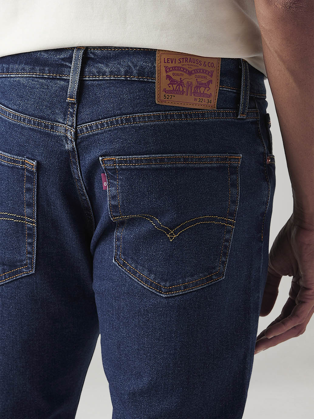 Men's 527 Dark Blue Bootcut Fit Mid Rise Jeans - Image 5